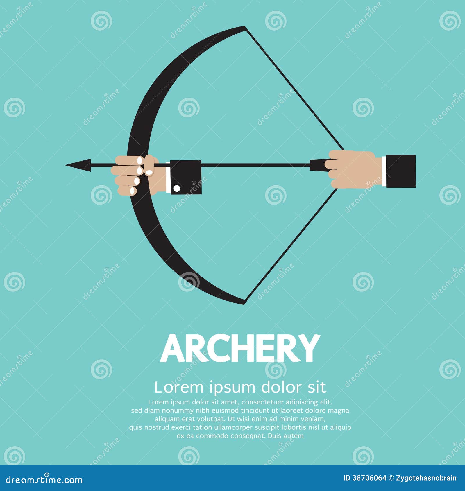 Archery stock vector. Illustration of power, archer, arrow 38706064