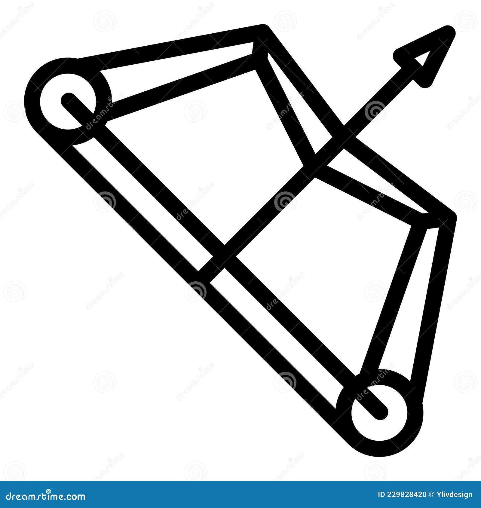 Archery Icon Outline Vector. Target Arrow Stock Vector Illustration