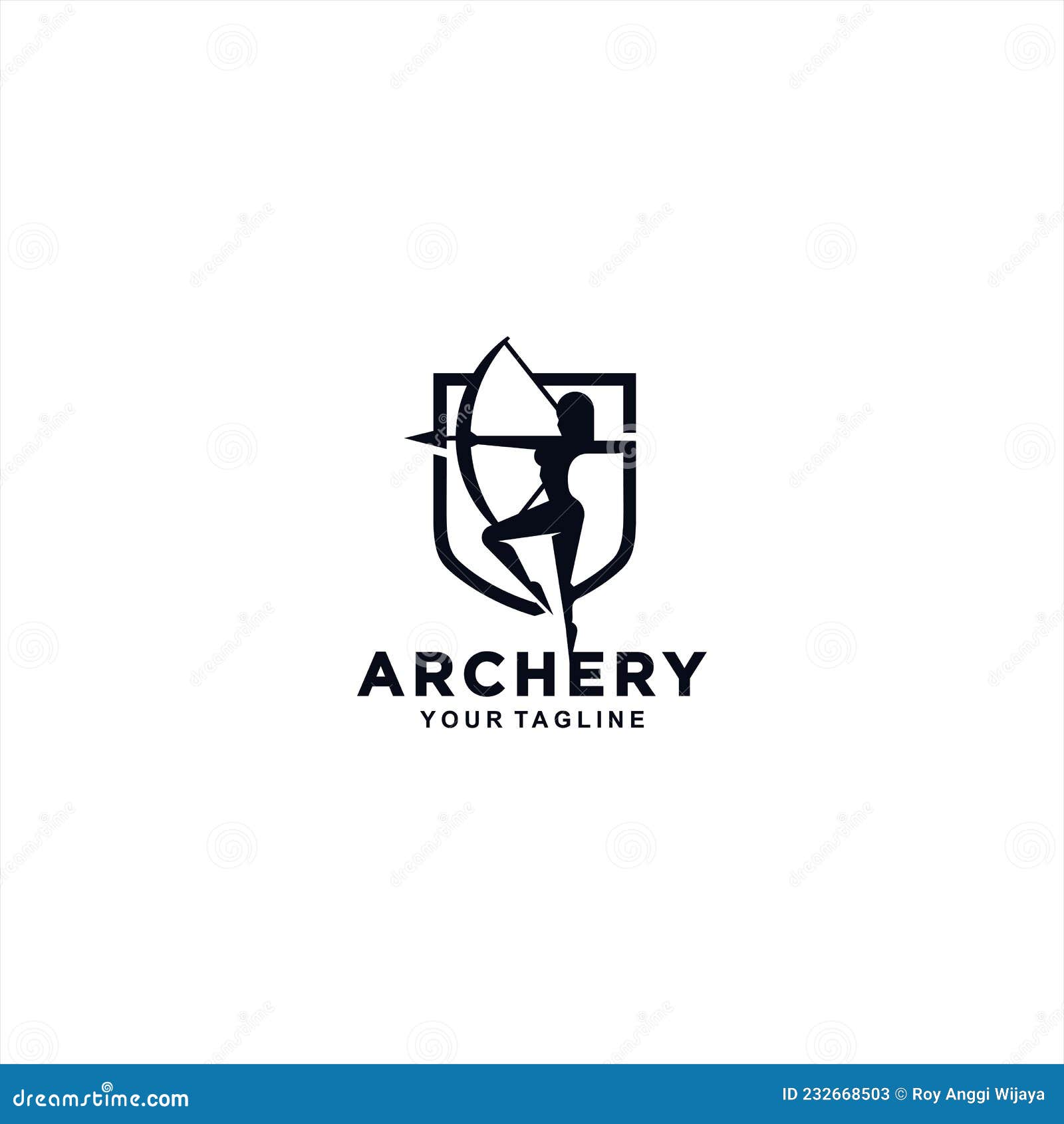 Archery Logo Design Template Inspiration Stock Vector Illustration of