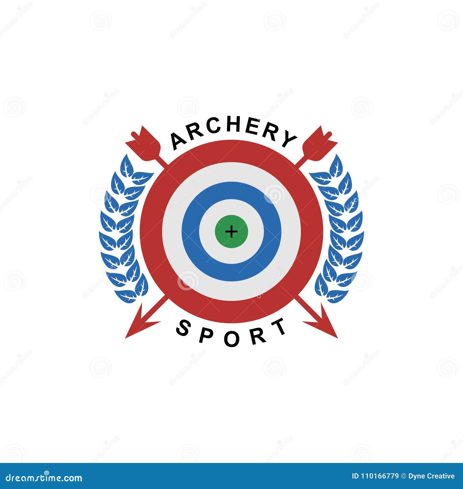 Archery logo template. stock vector. Illustration of club 110166779