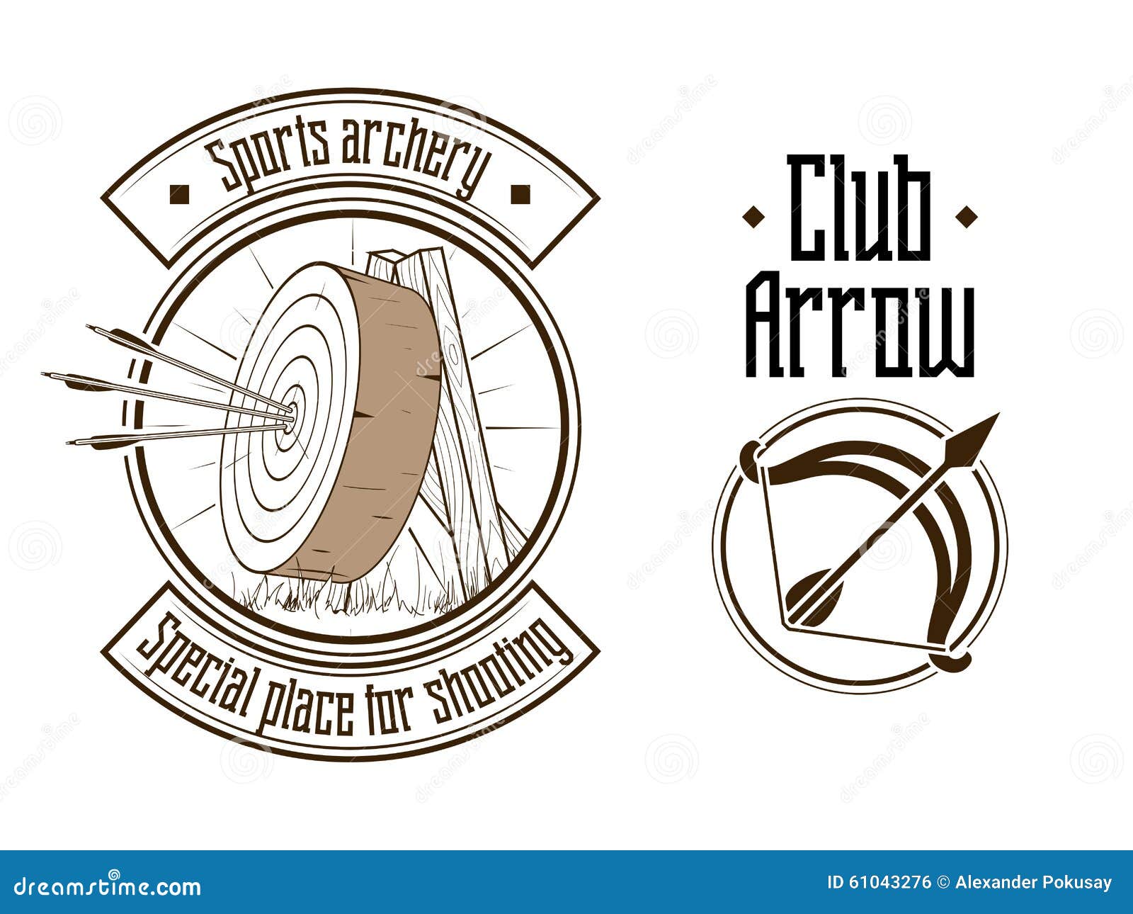 Archery Logo Vector Illustration Stock Vector Image 61043276