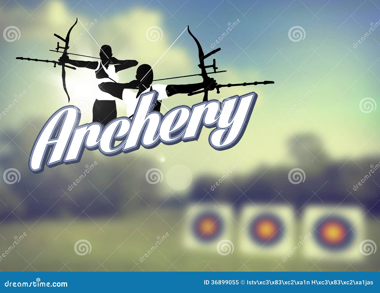 Archery poster stock image. Image of invitation, education 36899055