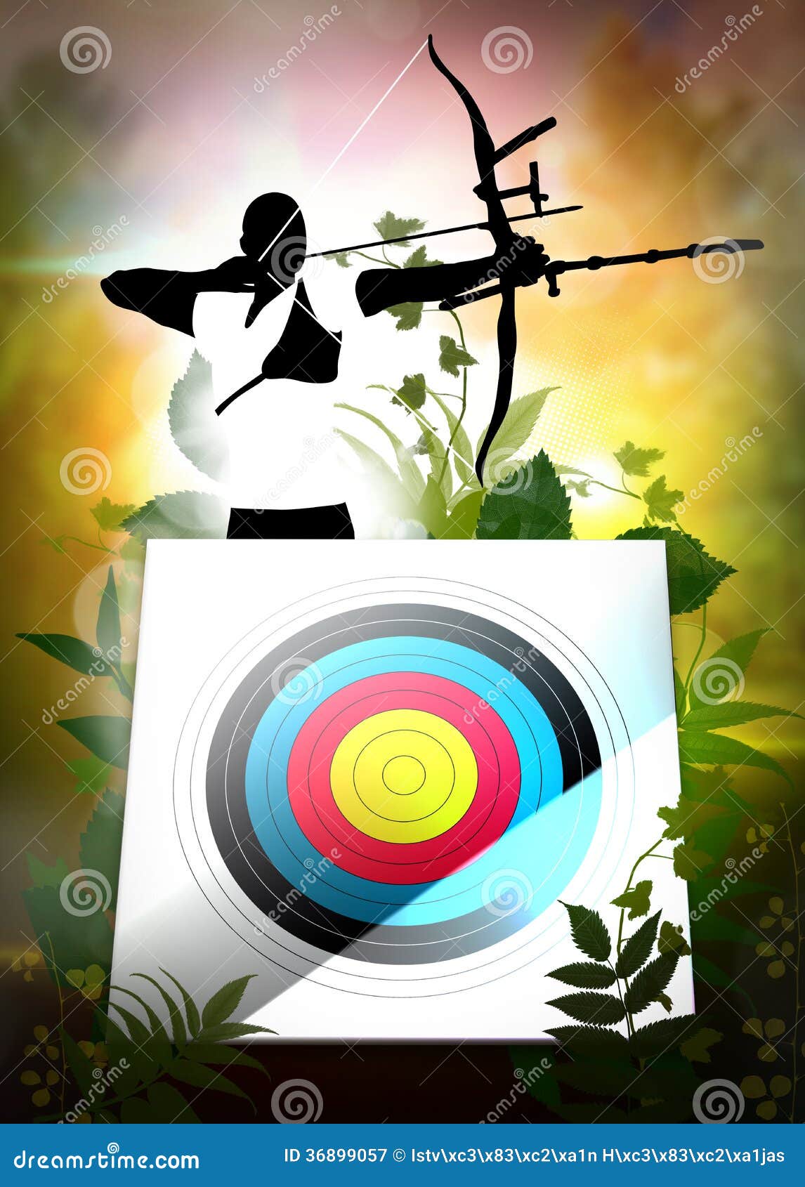 Archery Poster Stock Image 36899071