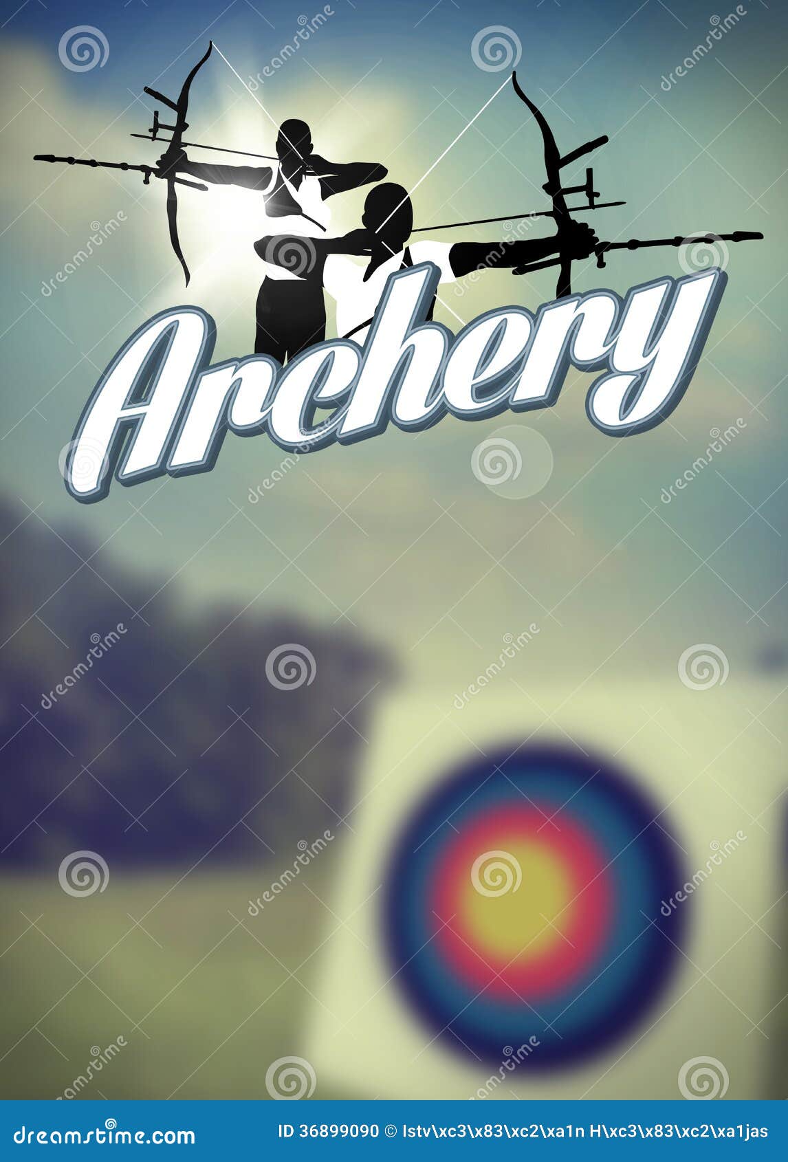 Archery Poster Stock Photo Image 36899090