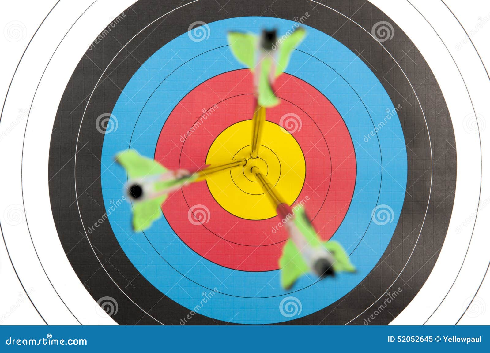 Archery Target with Arrows in Short Dept of Field Stock Image Image