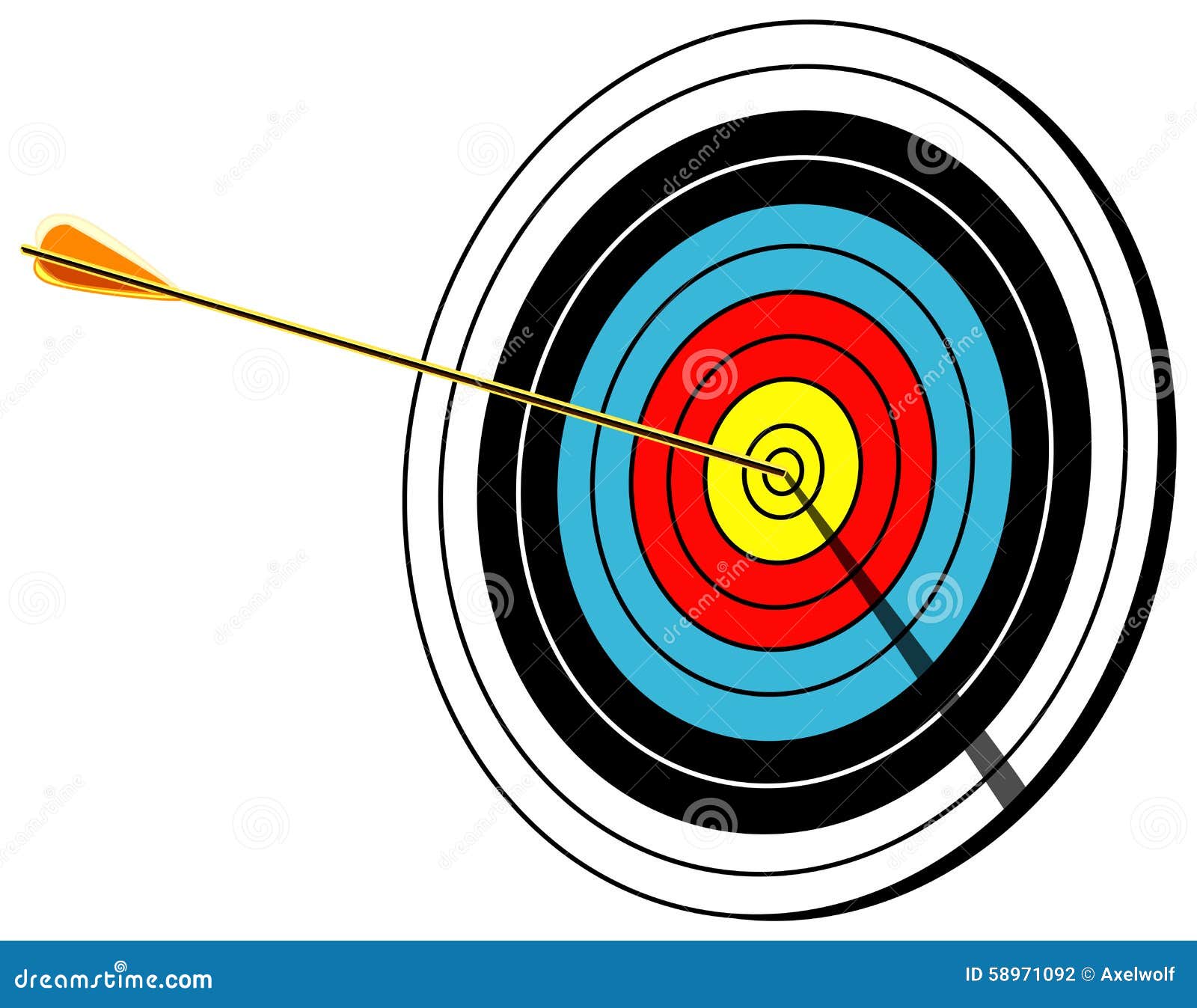 Archery Target, Bullseye, On White, Vector Illustration ...