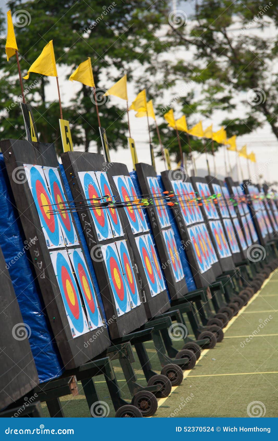 Archery target stock photo. Image of arch, archer, target 52370524