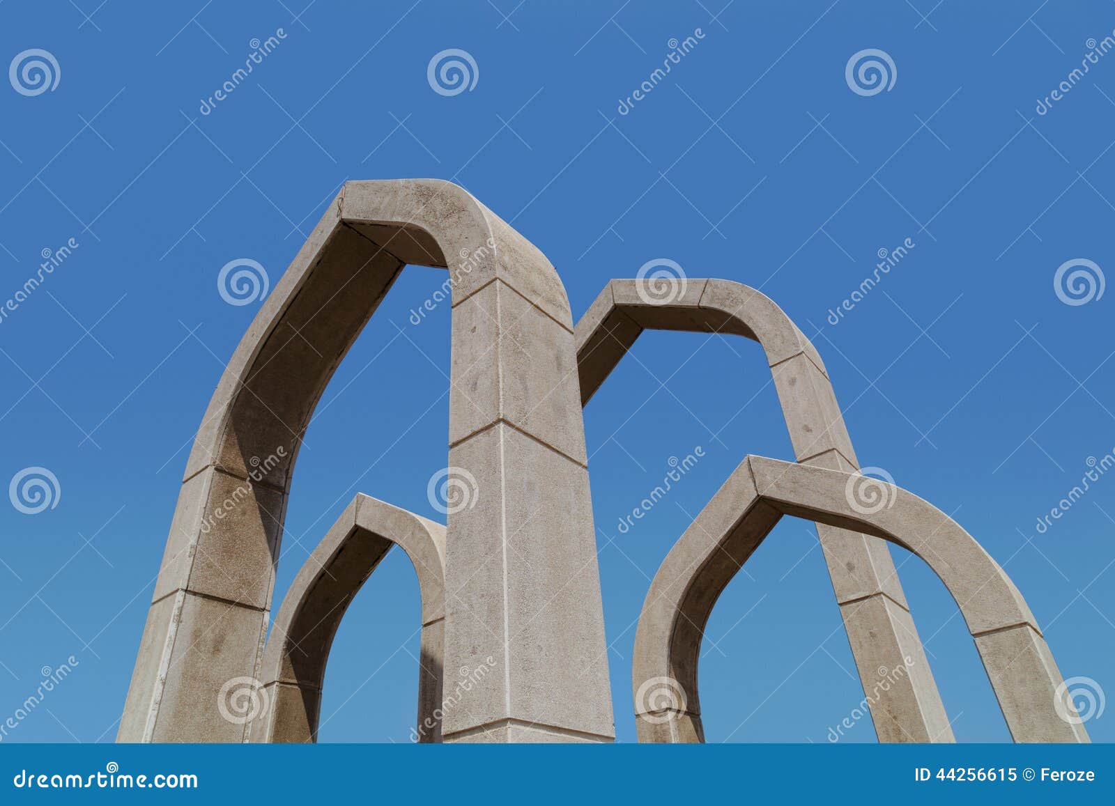 arches in ajman roundabout, united arab emirates