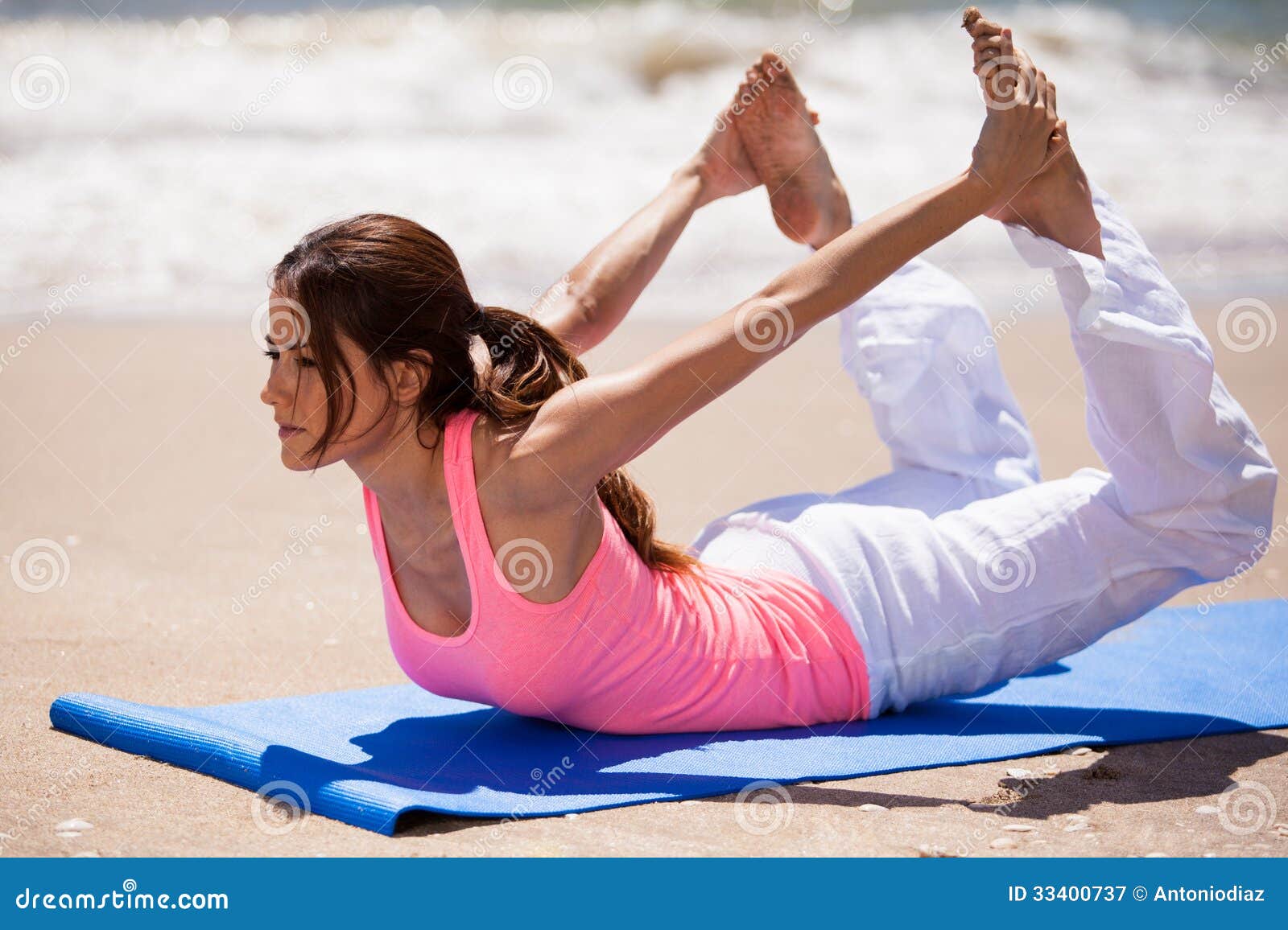 Arching Back And Holding Feet Stock Image Image Of Girl