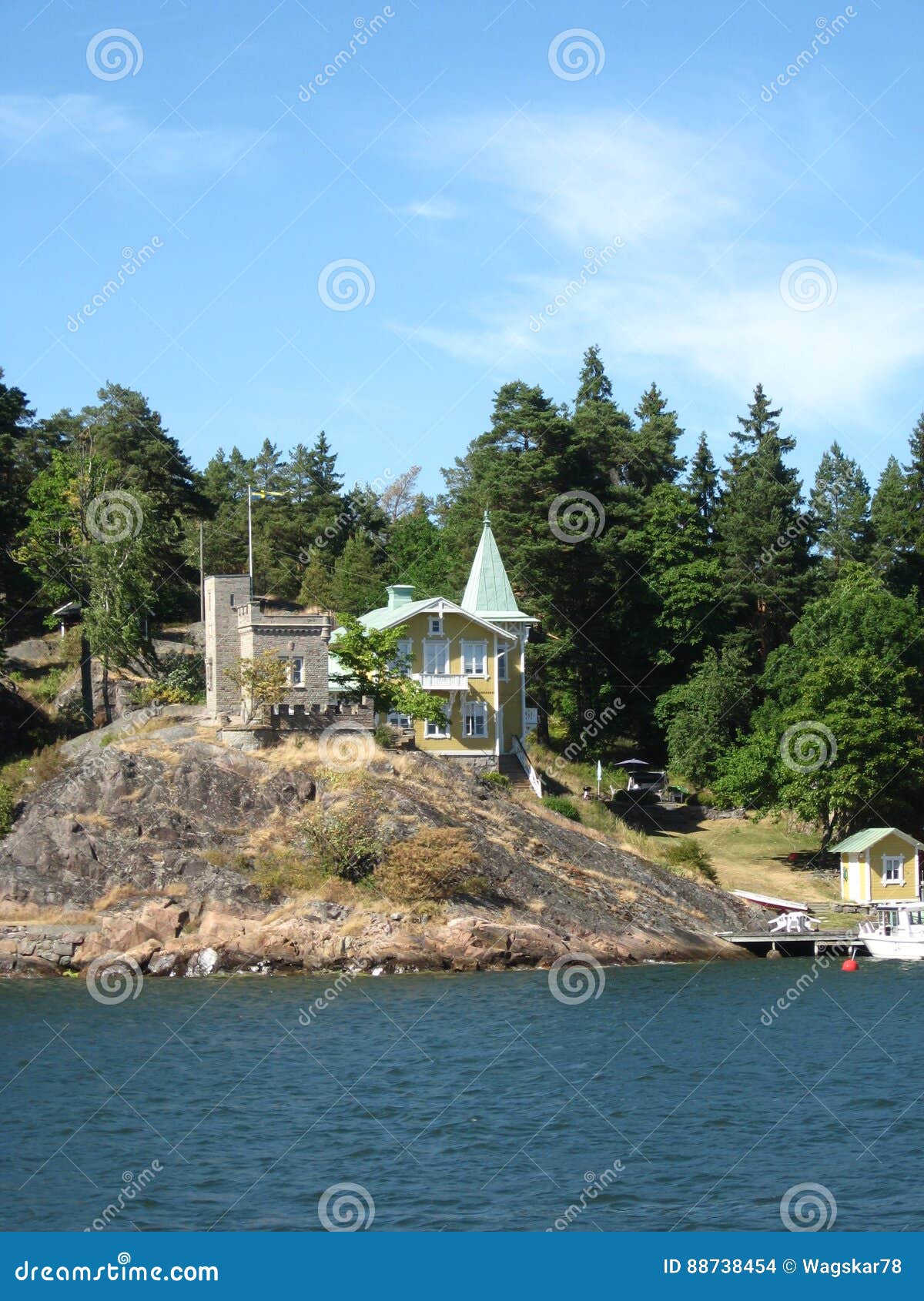 Archipelago house stock photo. Image of stockholm, flagstone 88738454