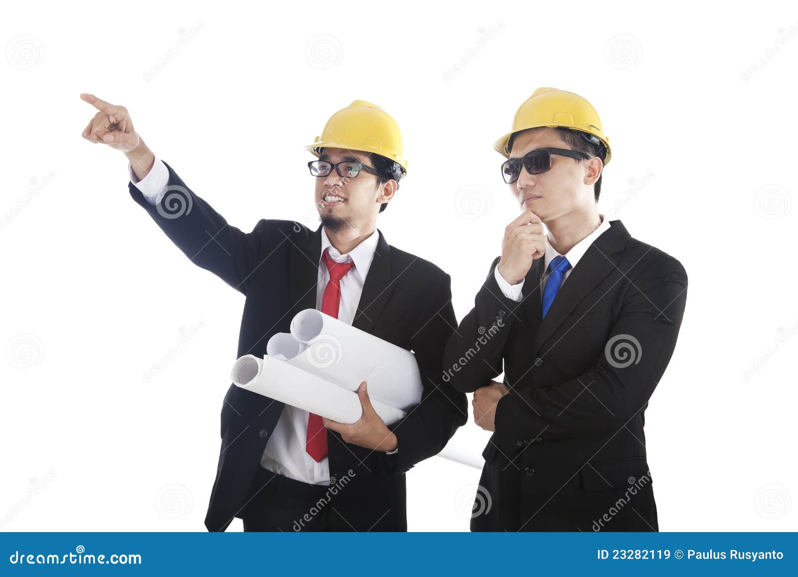 Architect with his partner stock image. Image of indonesian 23282119