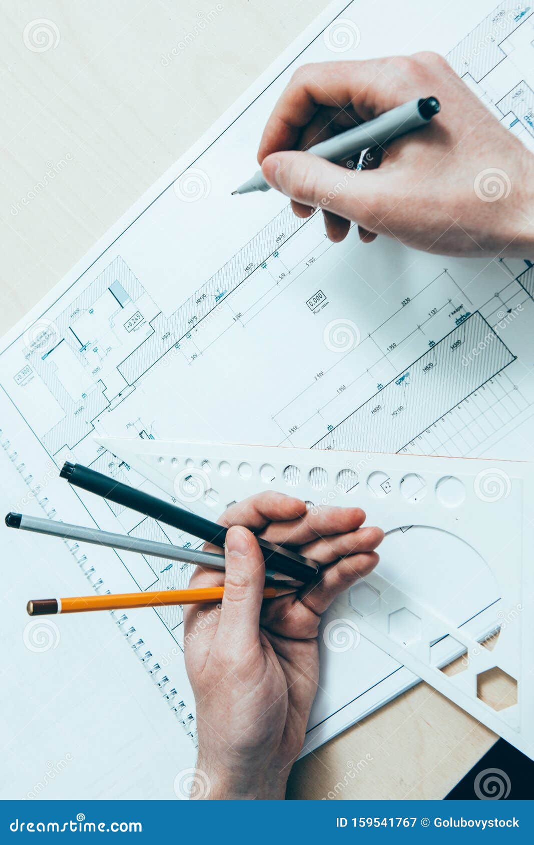 Architect Occupation Interior Modeling Designer Stock Image Image of