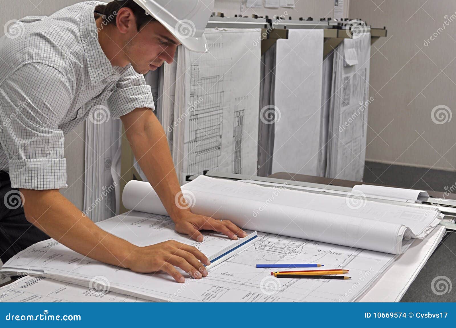 architect reviews plans