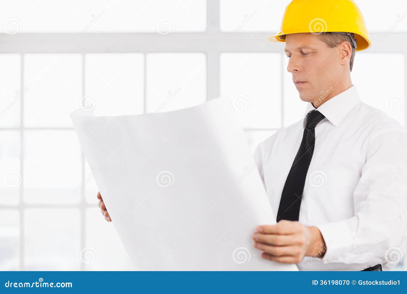 Architect at work. stock photo. Image of adult, collar ...
