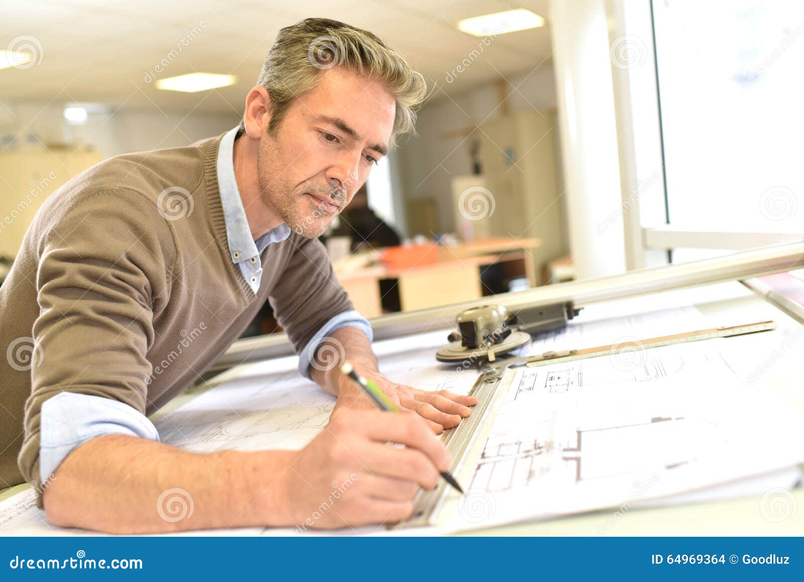 architect working on plans