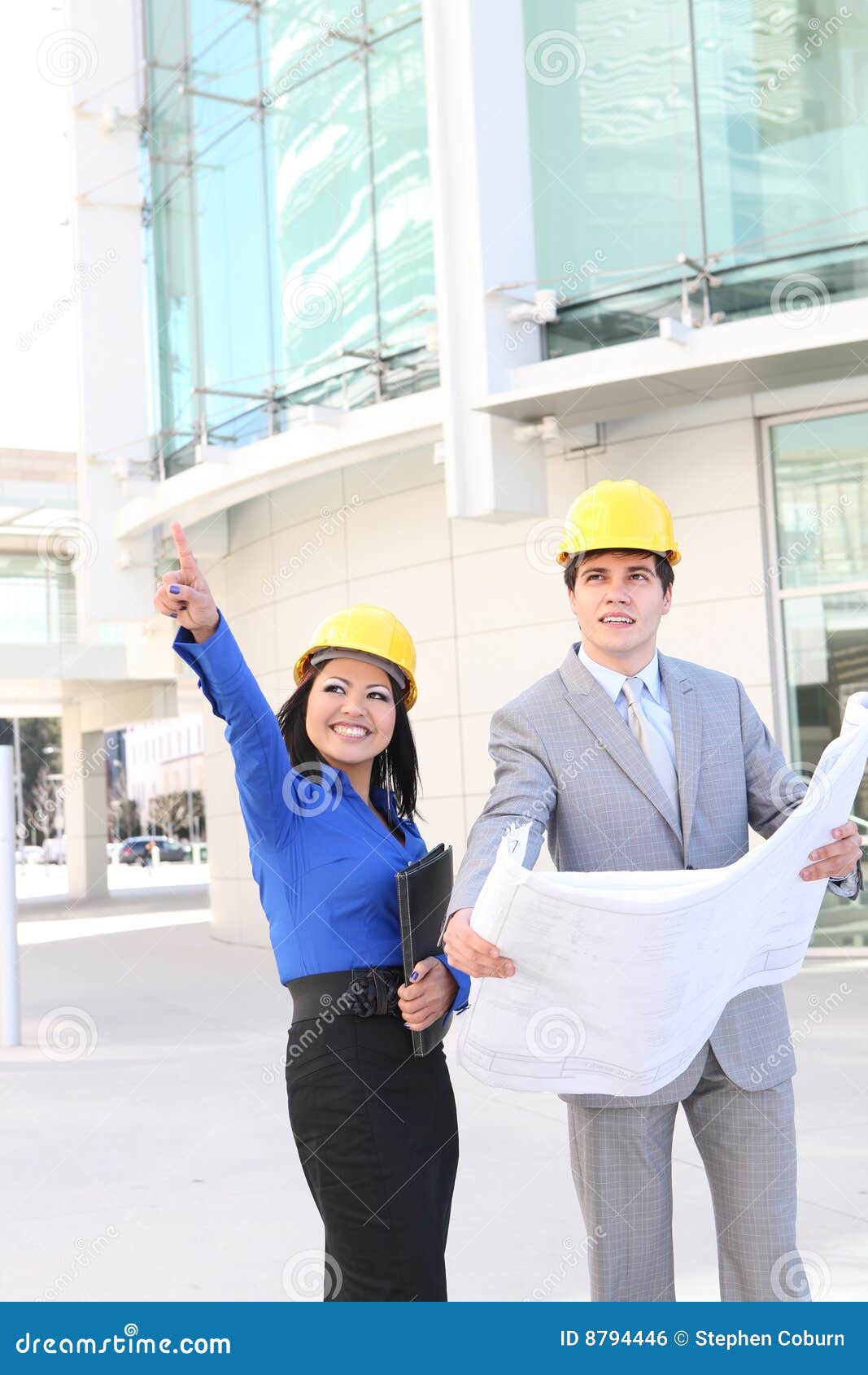 Architects On Building Construction Site Stock Photo ...