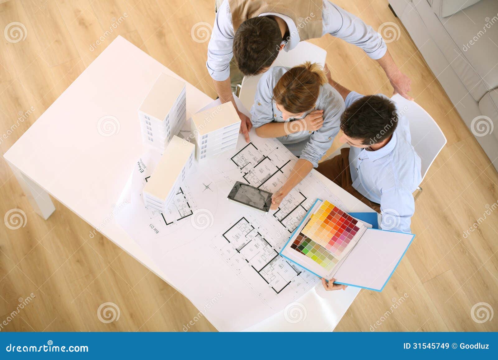 Architects Working on Project Stock Image Image of workteam, group