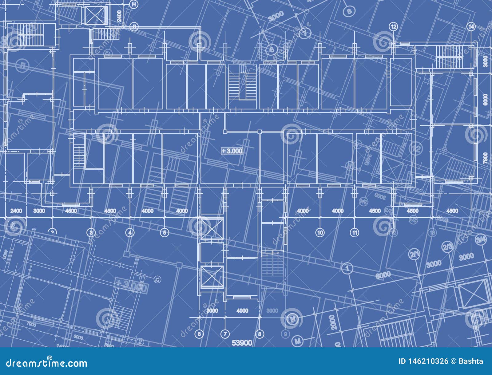 architectural background with technical drawings. blueprints plan texture. drawing part of architectural project.