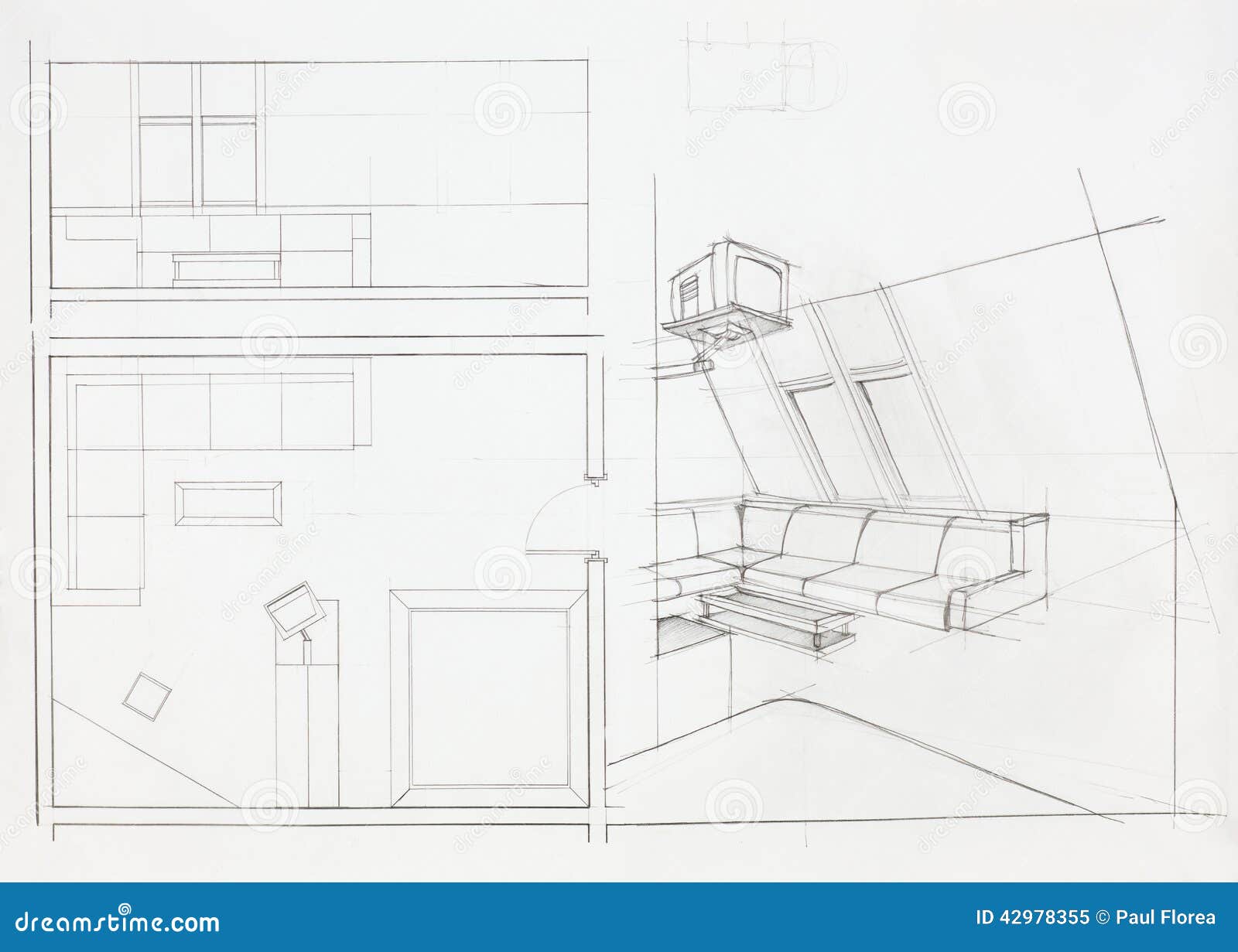 blueprint of living room