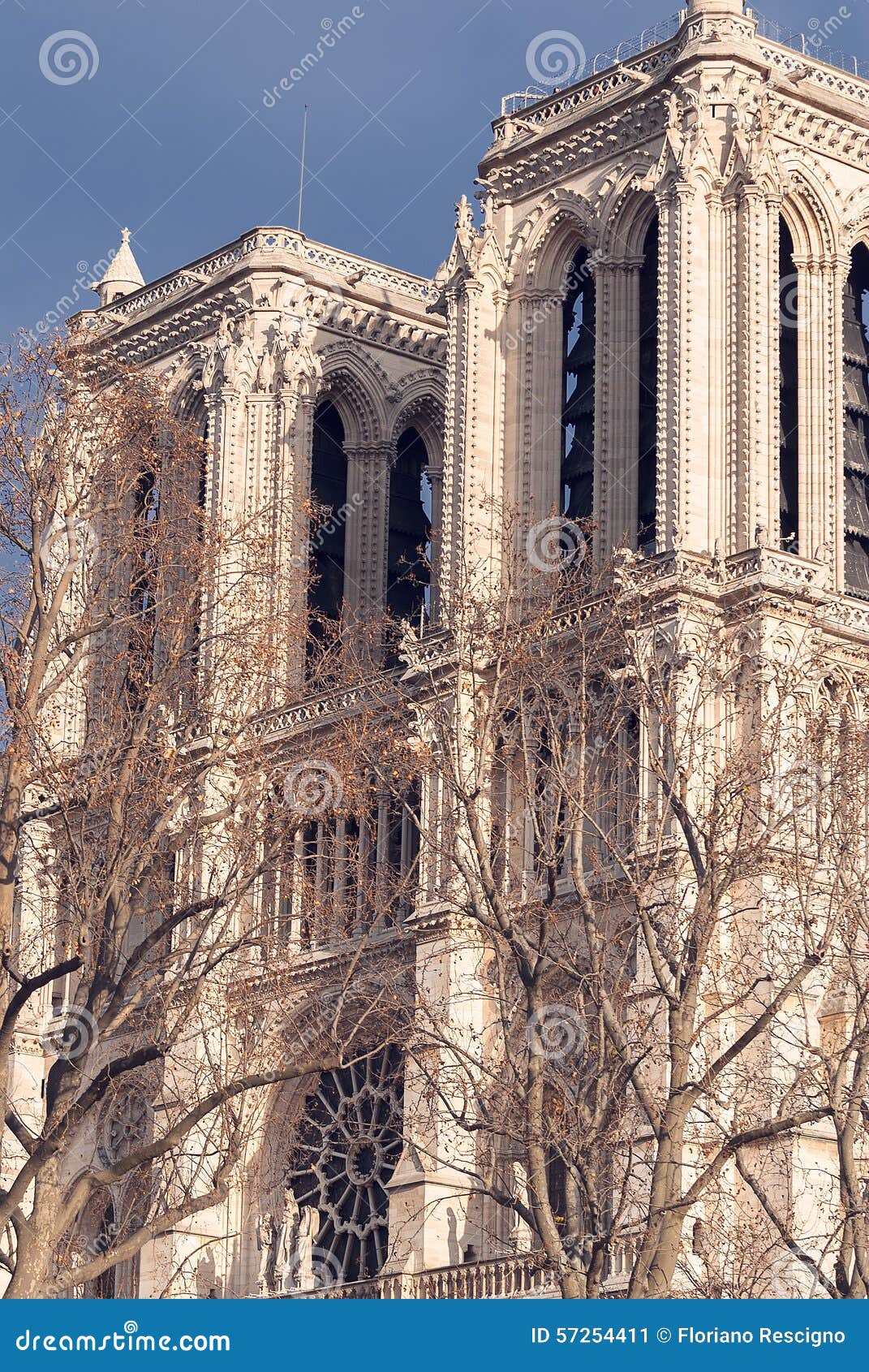 Architectural Details of Cathedral Notre Dame Stock Image Image of