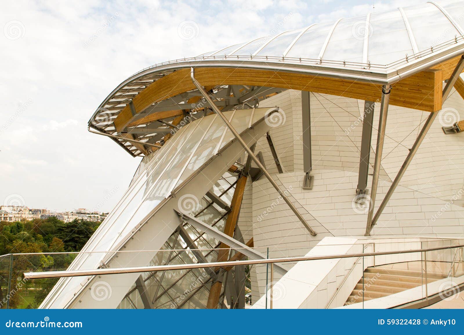 Fondation Louis Vuitton, Paris, France. Architect: Gehry Partners LLP,  2014. Interior stairways Stock Photo - Alamy