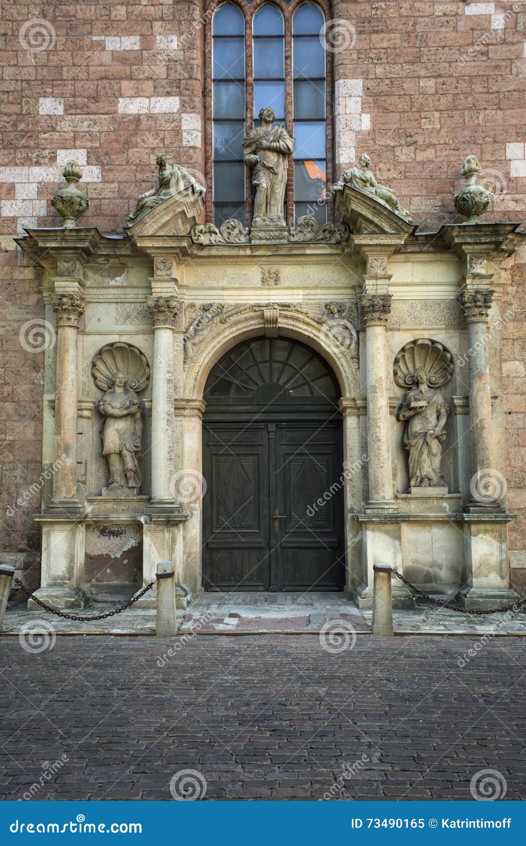 architectural details of saint pyotr's church - cathedral church of roman catholic diocese of riga, latvia