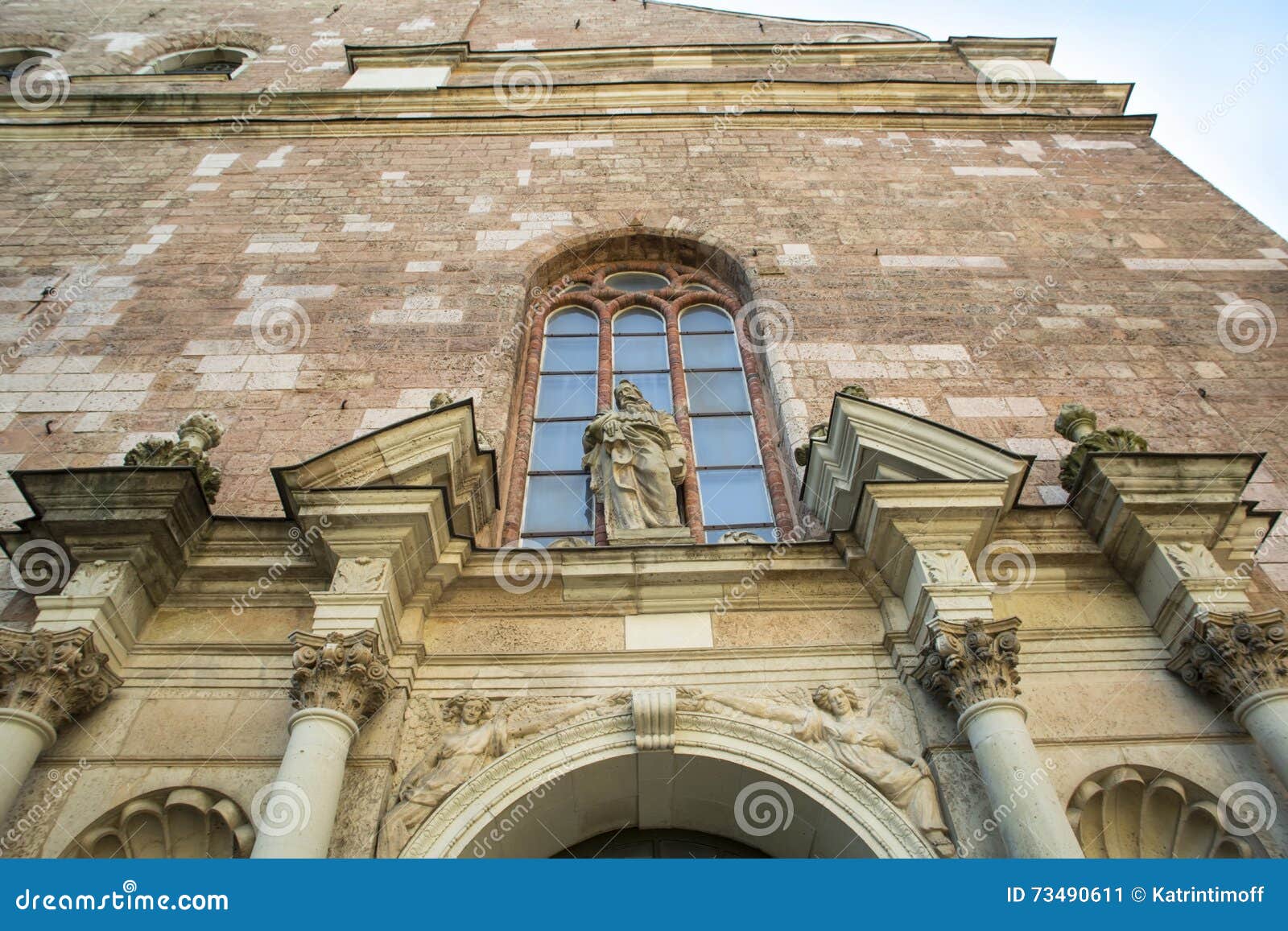 architectural details of saint pyotr's church - cathedral church of roman catholic diocese of riga, latvia