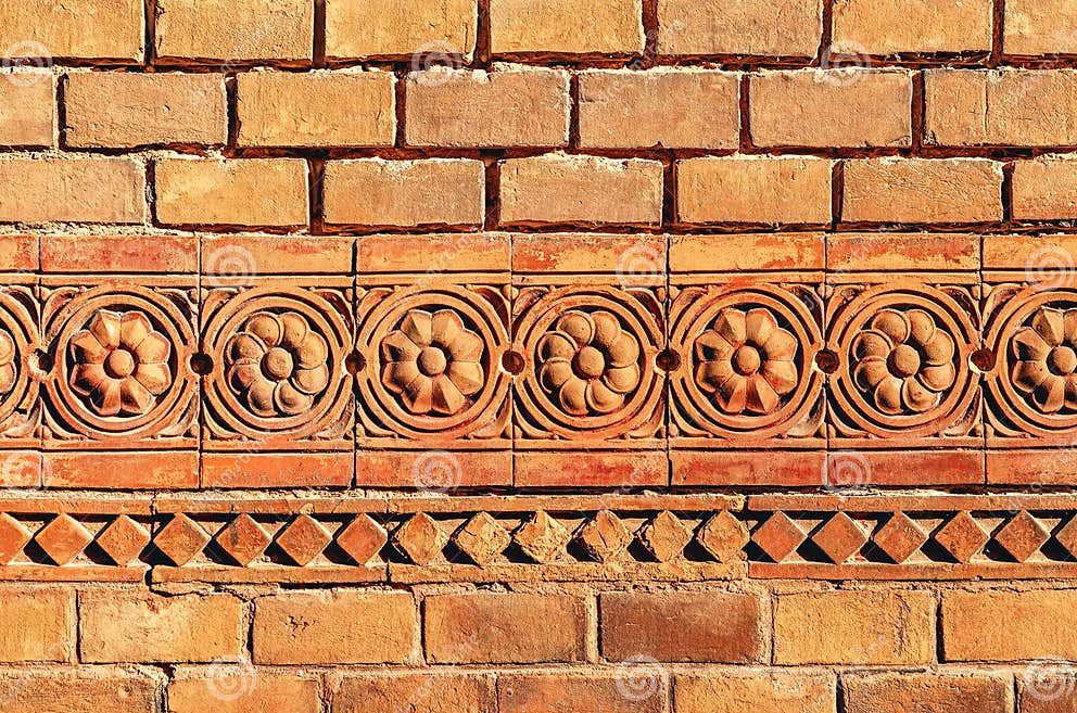 Architectural Elements, Floral Ornament on Wall, Medieval Architecture
