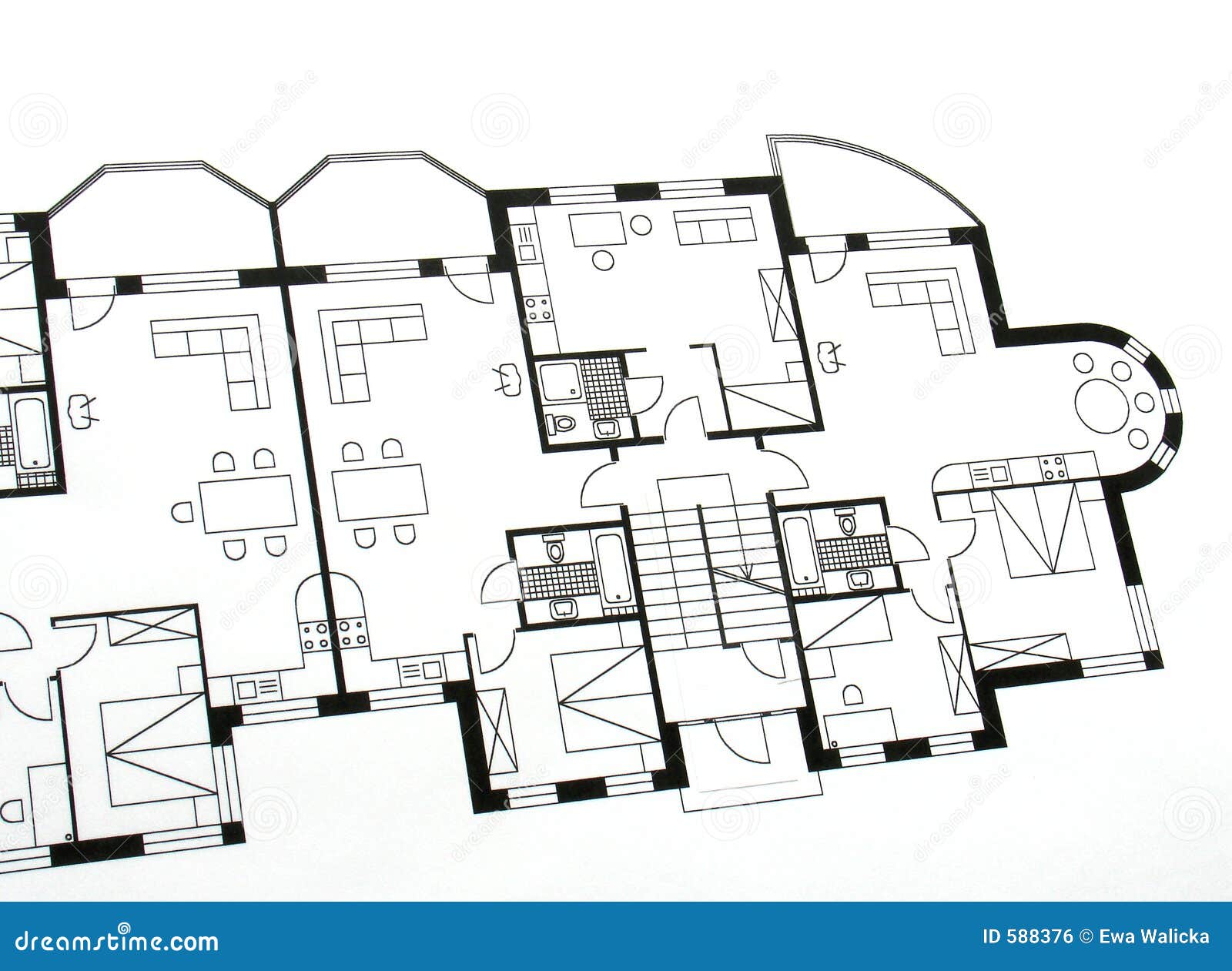 Architectural plan stock photo. Image of diagram, outline - 588376