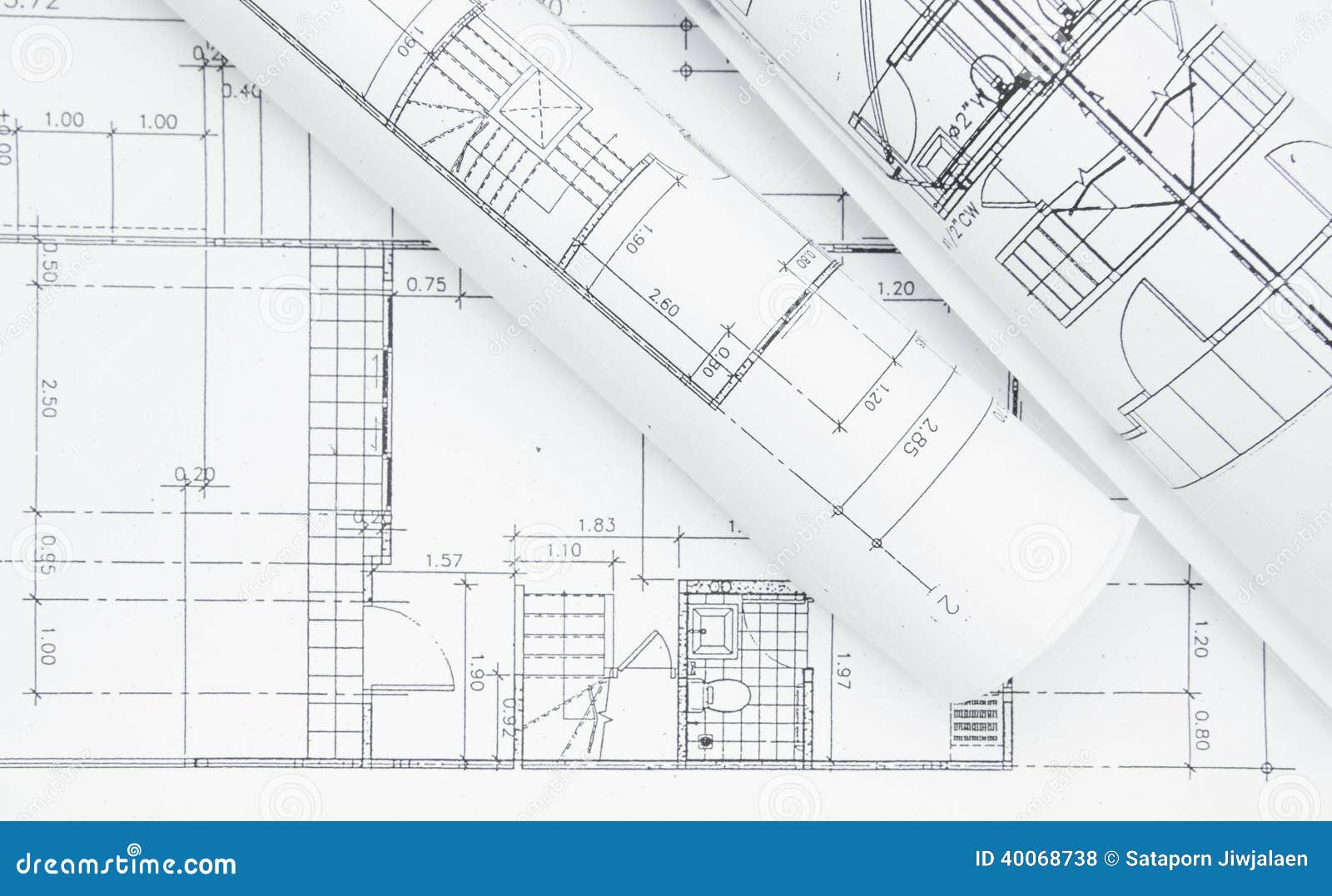 Architectural plan stock photo. Image of building, drawing 40068738