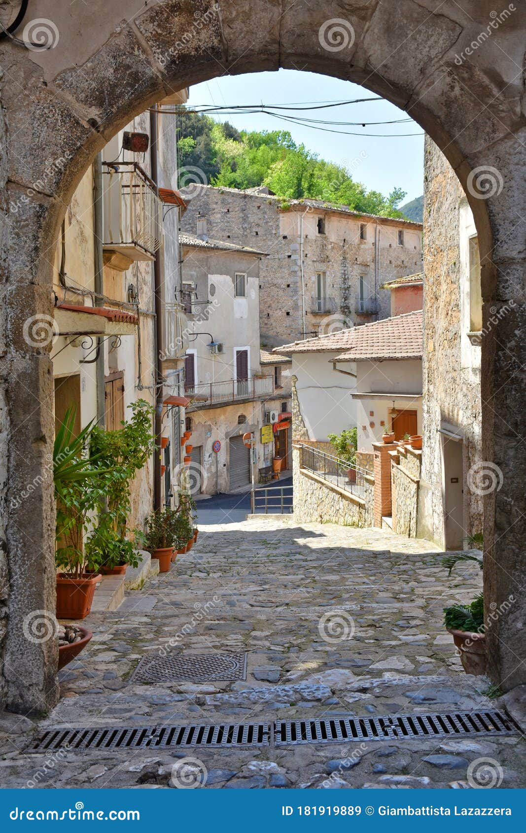 the architecture of the old town of itri in the lazio region, italy.