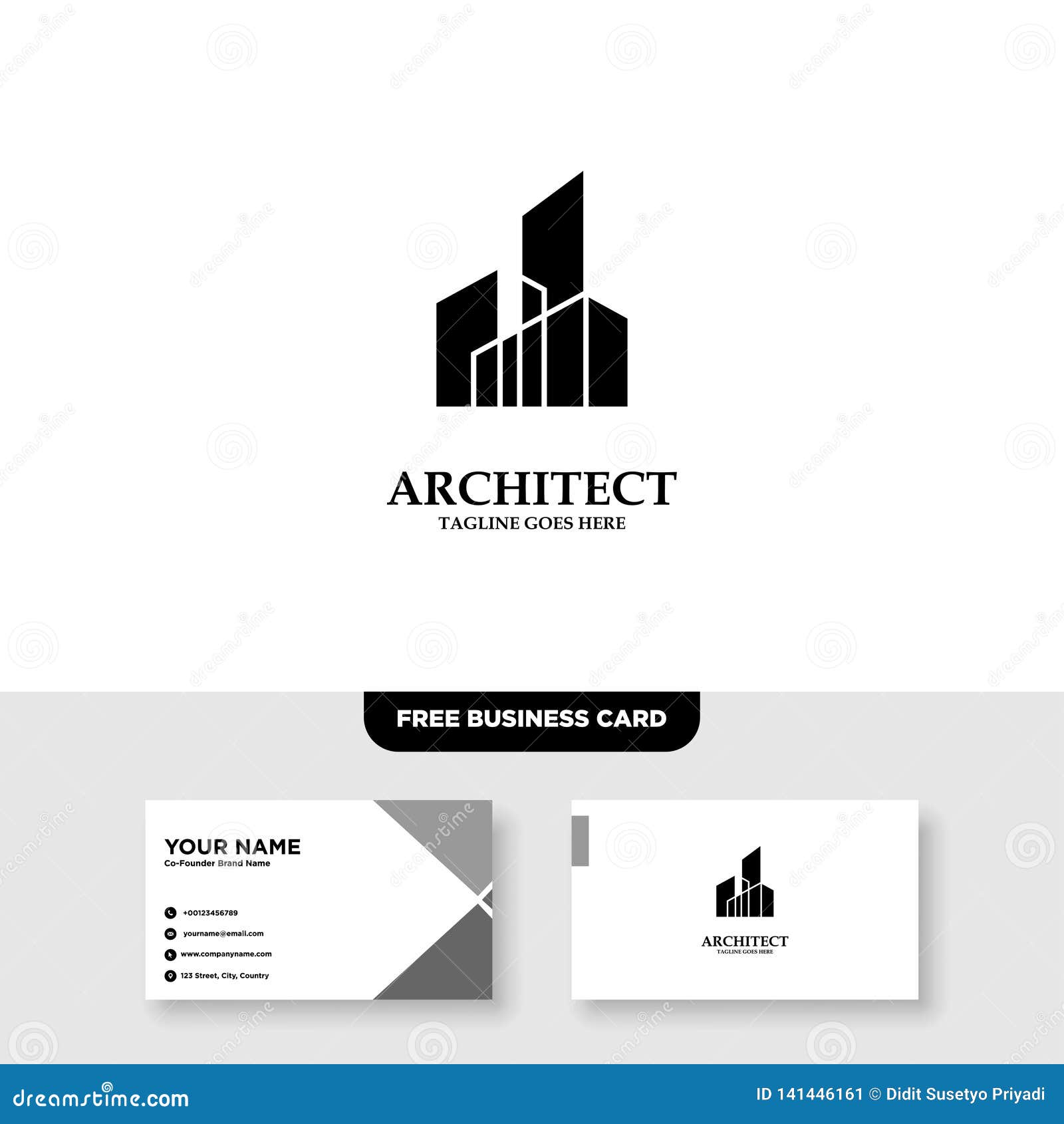 Architecture Company, Construction, Architect, Vector Logo Throughout Construction Business Card Templates Download Free