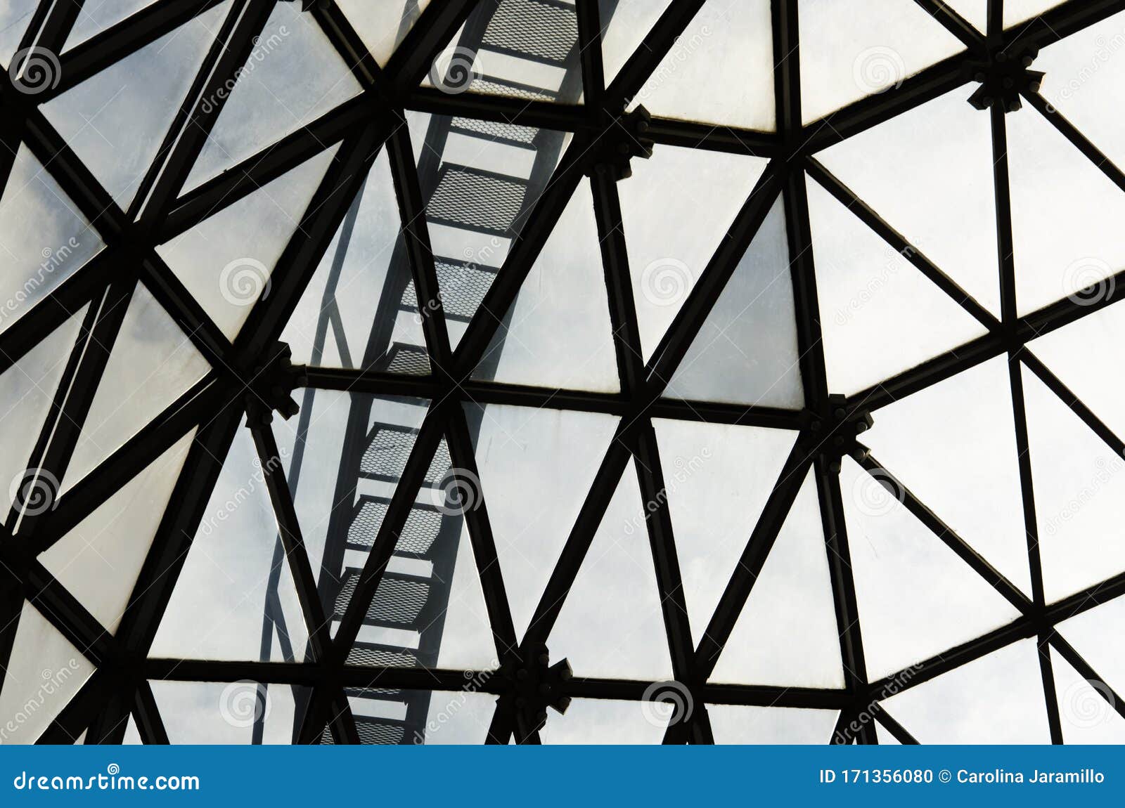 translucent triangles: detail of glazed dome