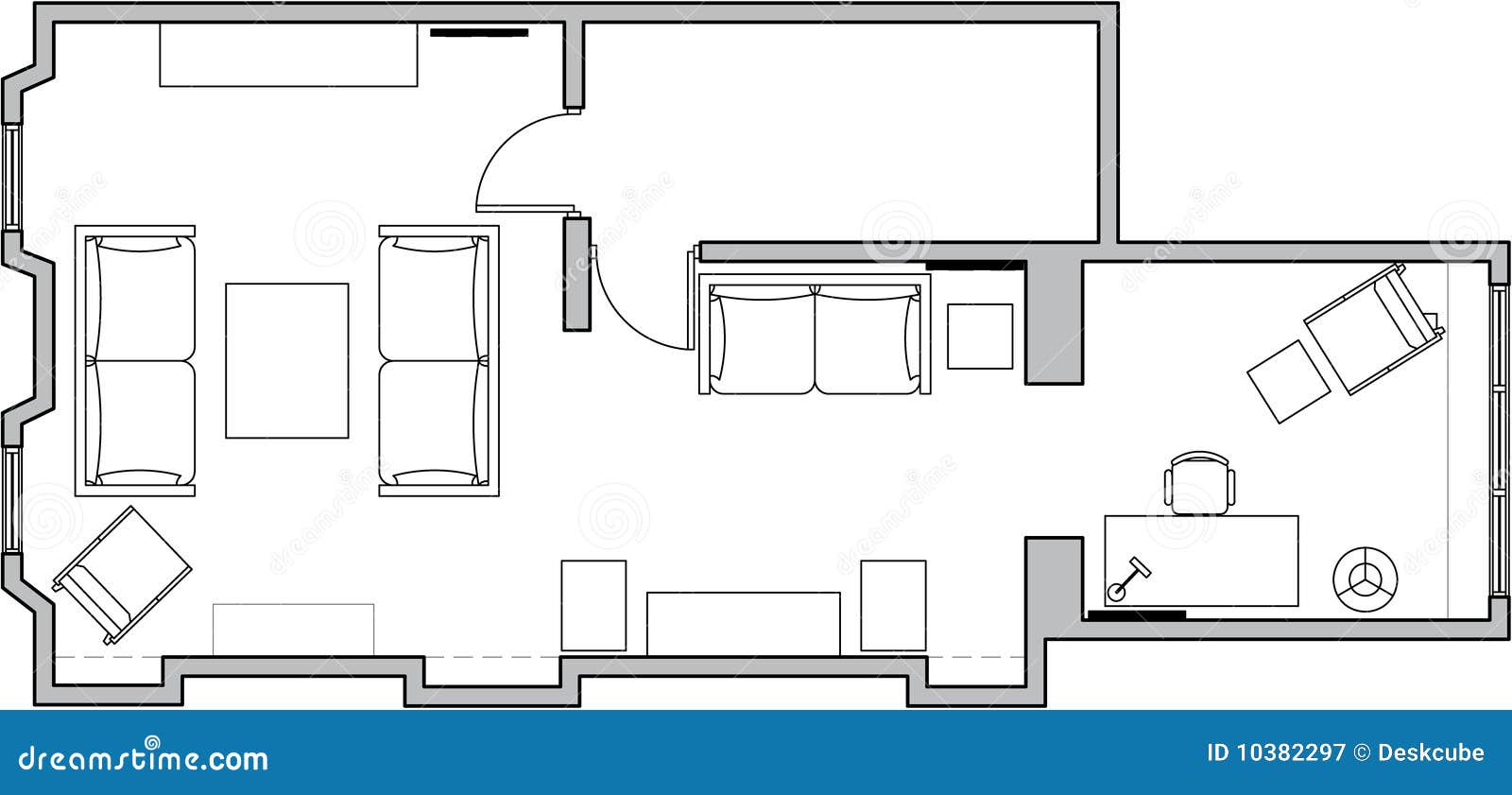 Architecture Floor Plan Stock Vector Illustration Of Extension