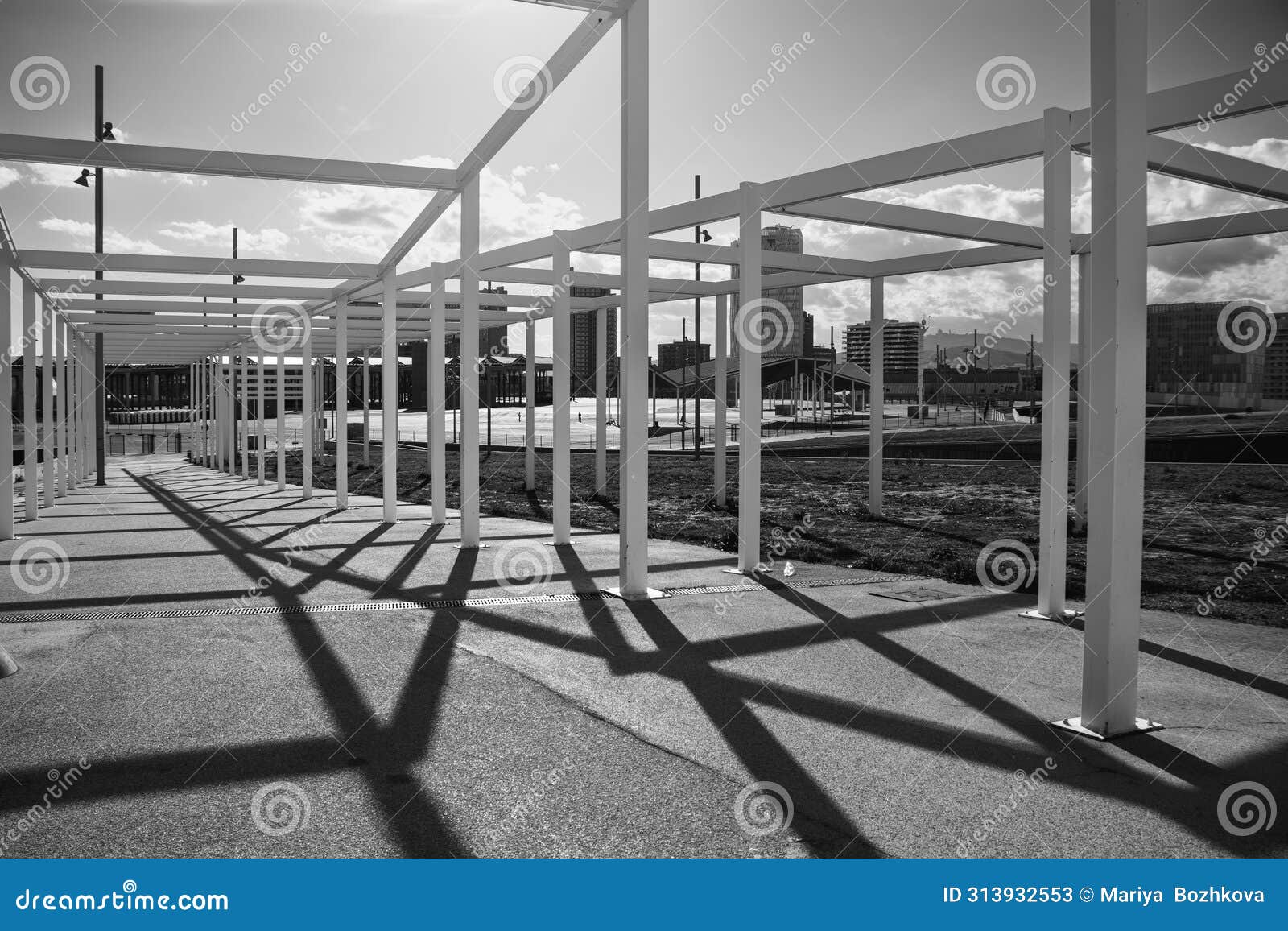 architecture instalation , barcelona, spain, europe