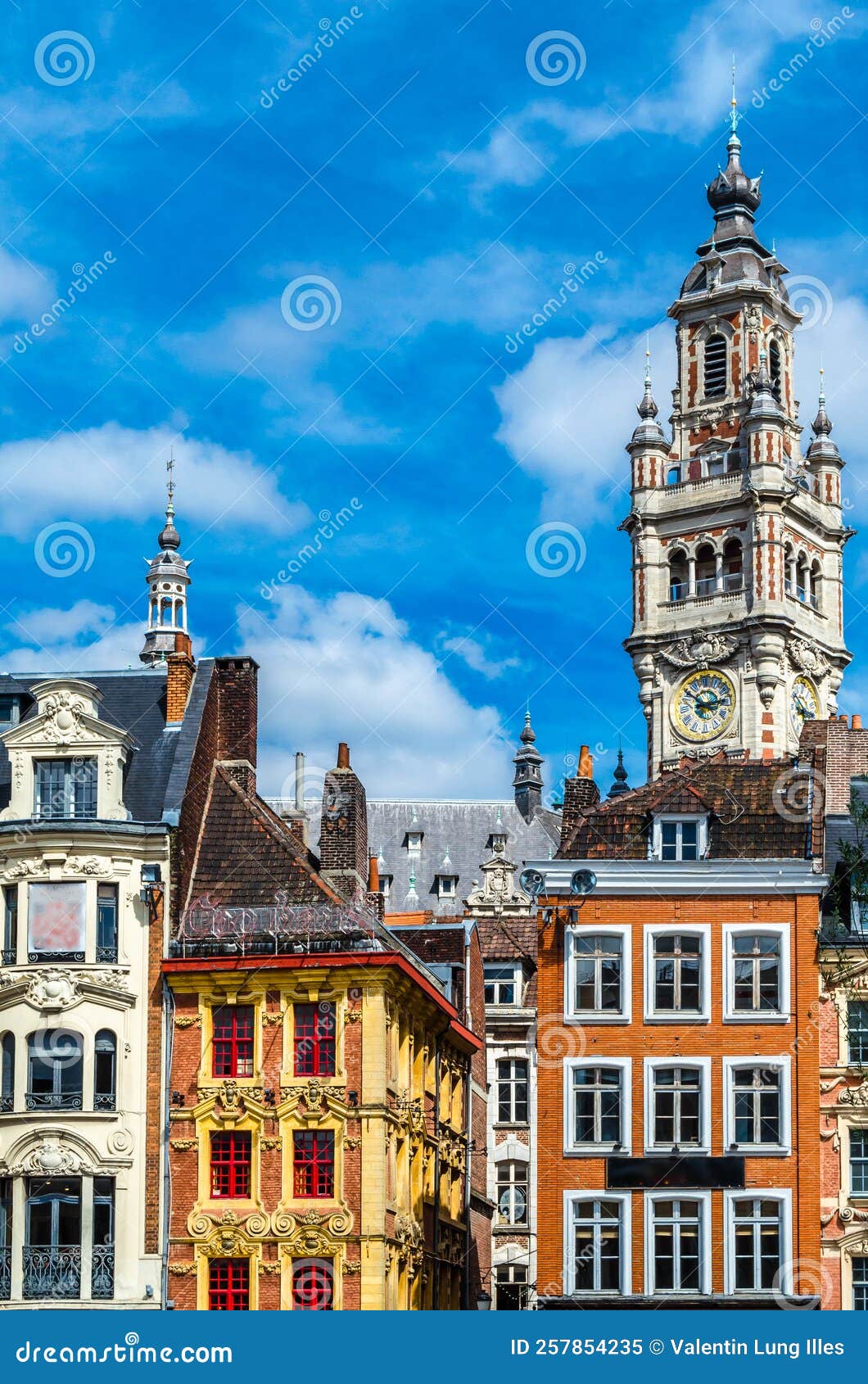 Architecture in Lille, France Stock Image - Image of city, place: 257854235