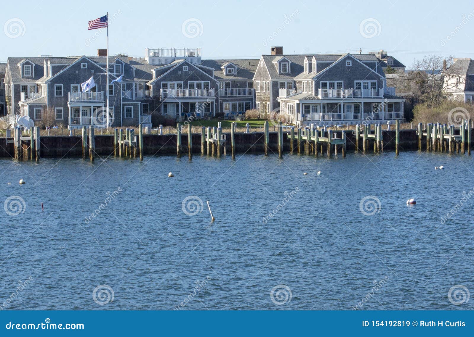Housing on the Waterfront of Nantucket Stock Image Image of foot