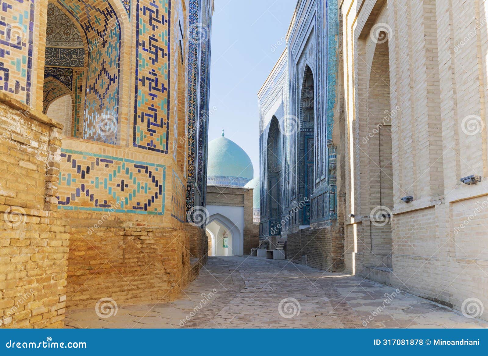 architecture of shah-i-zinda ensemble, samarkand, uzbekistan
