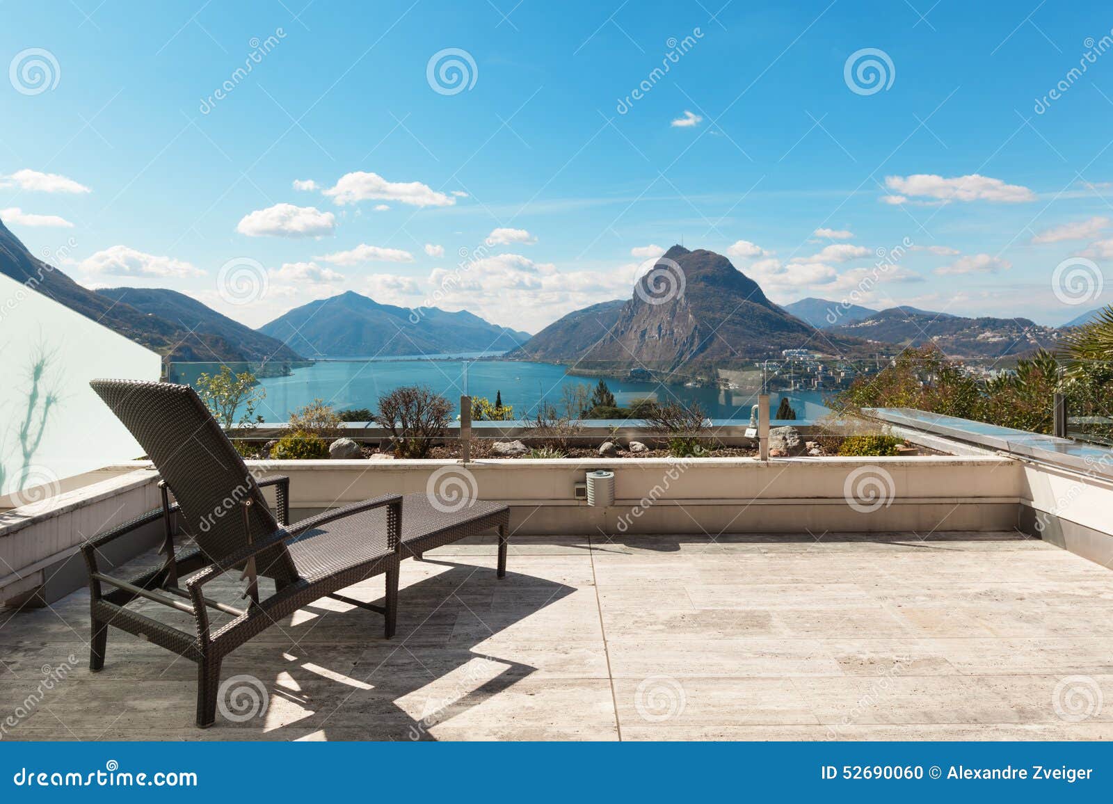 Architecture, Terrace with Lake View Stock Photo Image of beautiful
