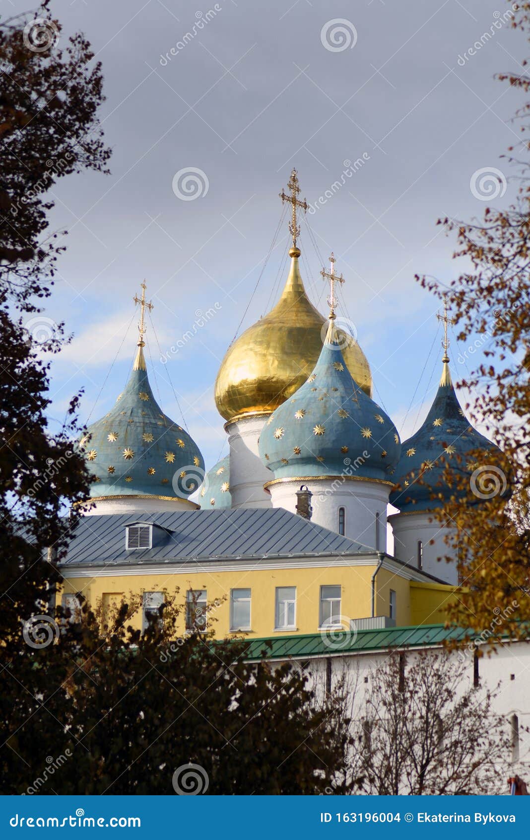 architecture of trinity sergius lavra, russia.