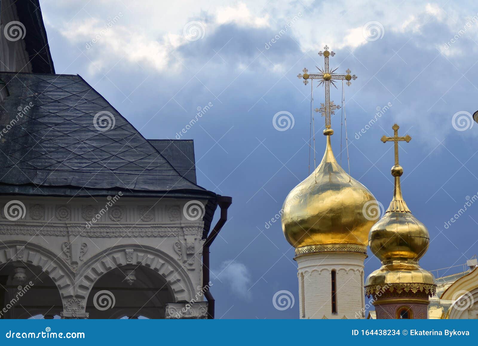 architecture of trinity sergius lavra, russia.