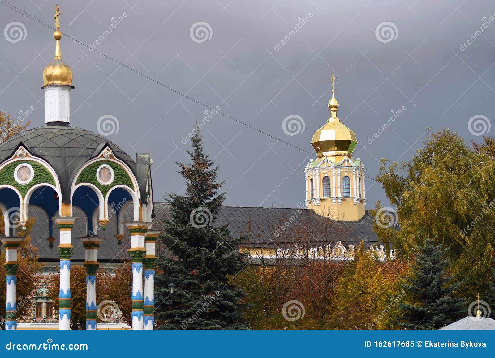architecture of trinity sergius lavra, russia.