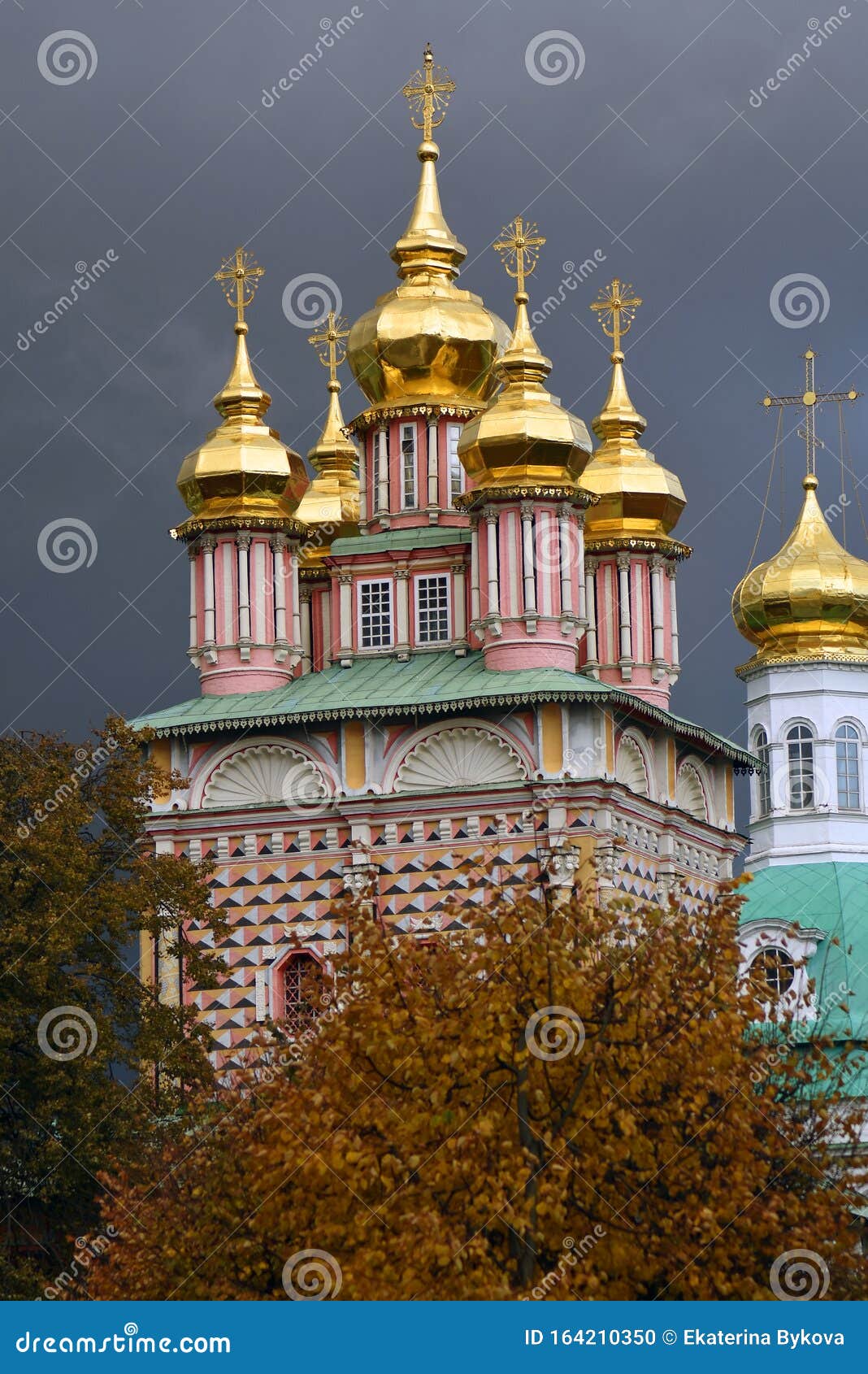 architecture of trinity sergius lavra, russia.