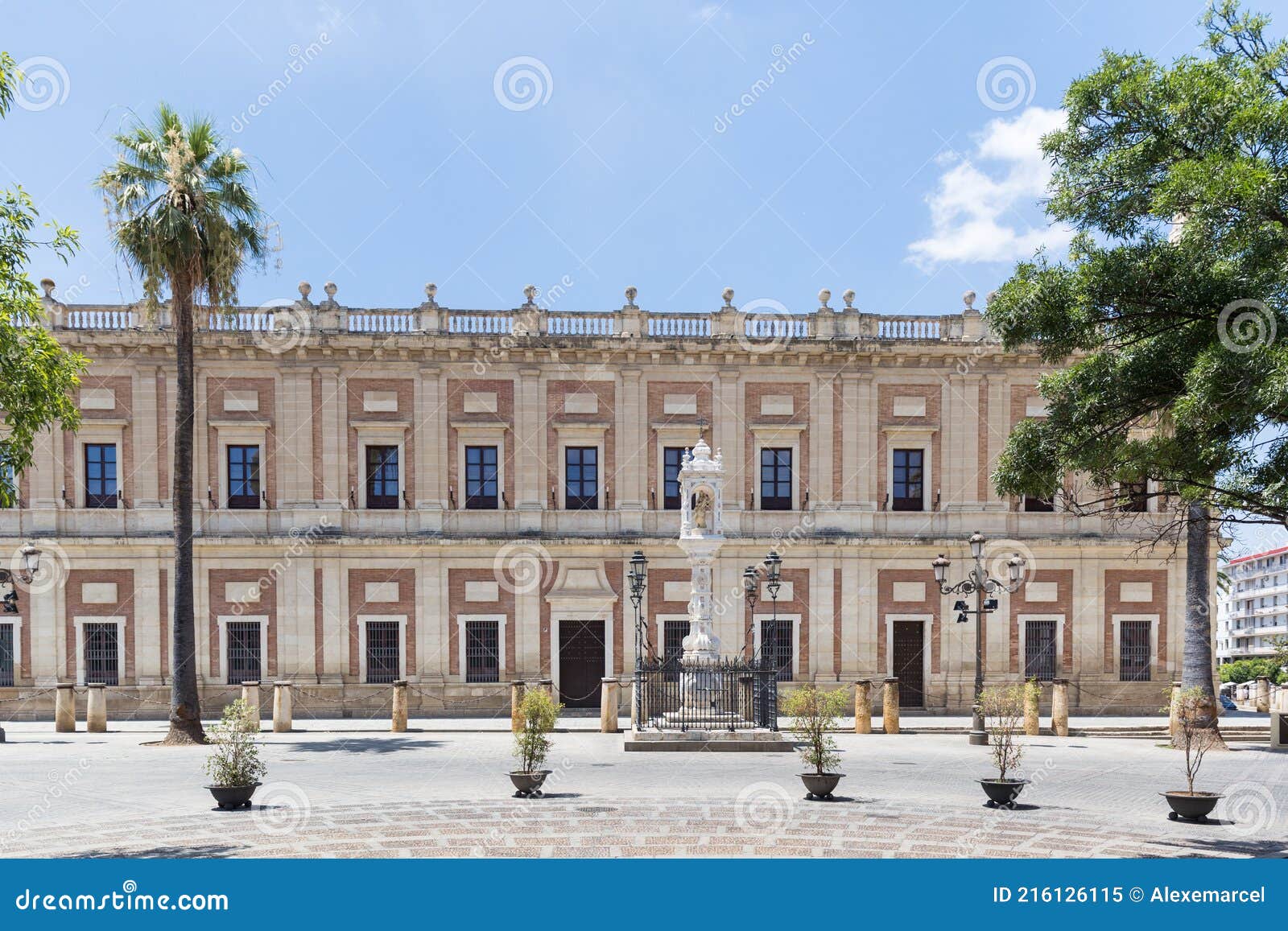 `archivo de indias` building , situated in the center of seville in triunfo square.
