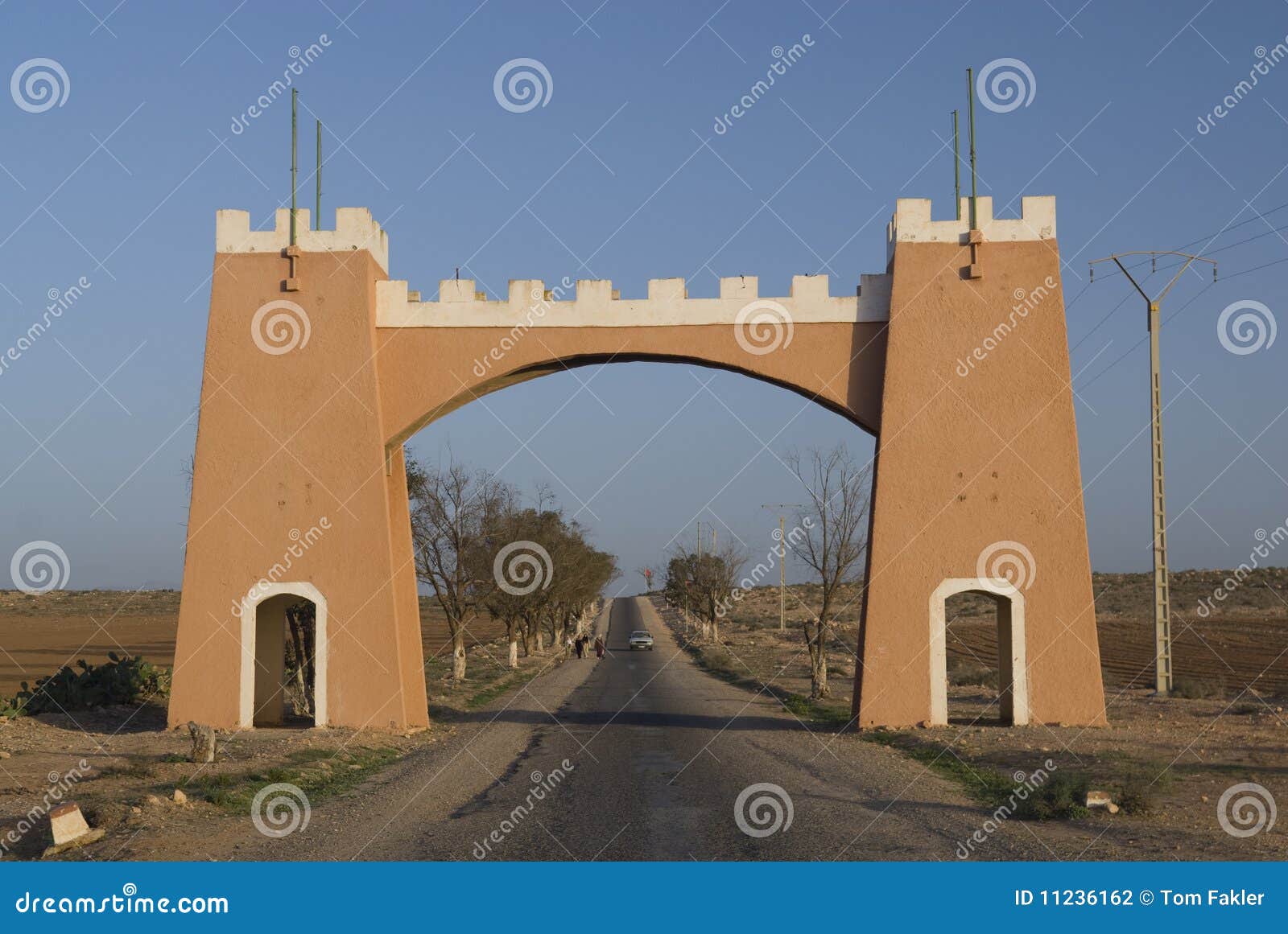 Archway Over a Country Road Stock Photo Image of outdoor