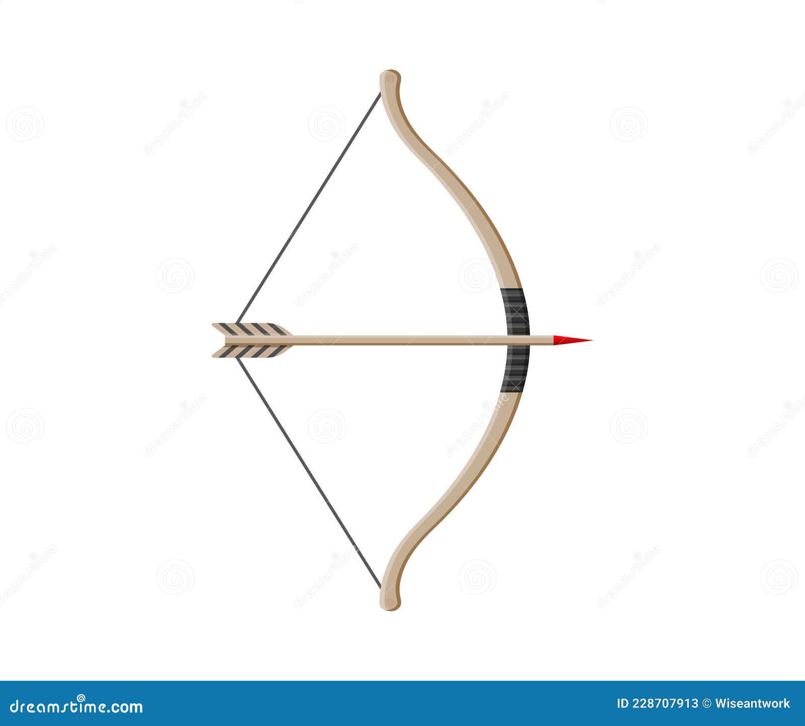 oxígeno rifle frotis Arco Con Flecha. Arma De Tiro Con Arco. Arco De Madera Con Flechas Para  Arquero Indio. Arco De Dibujos Animados Para Cazador Medie Ilustración del  Vector - Ilustración de historia, silueta: 228707913