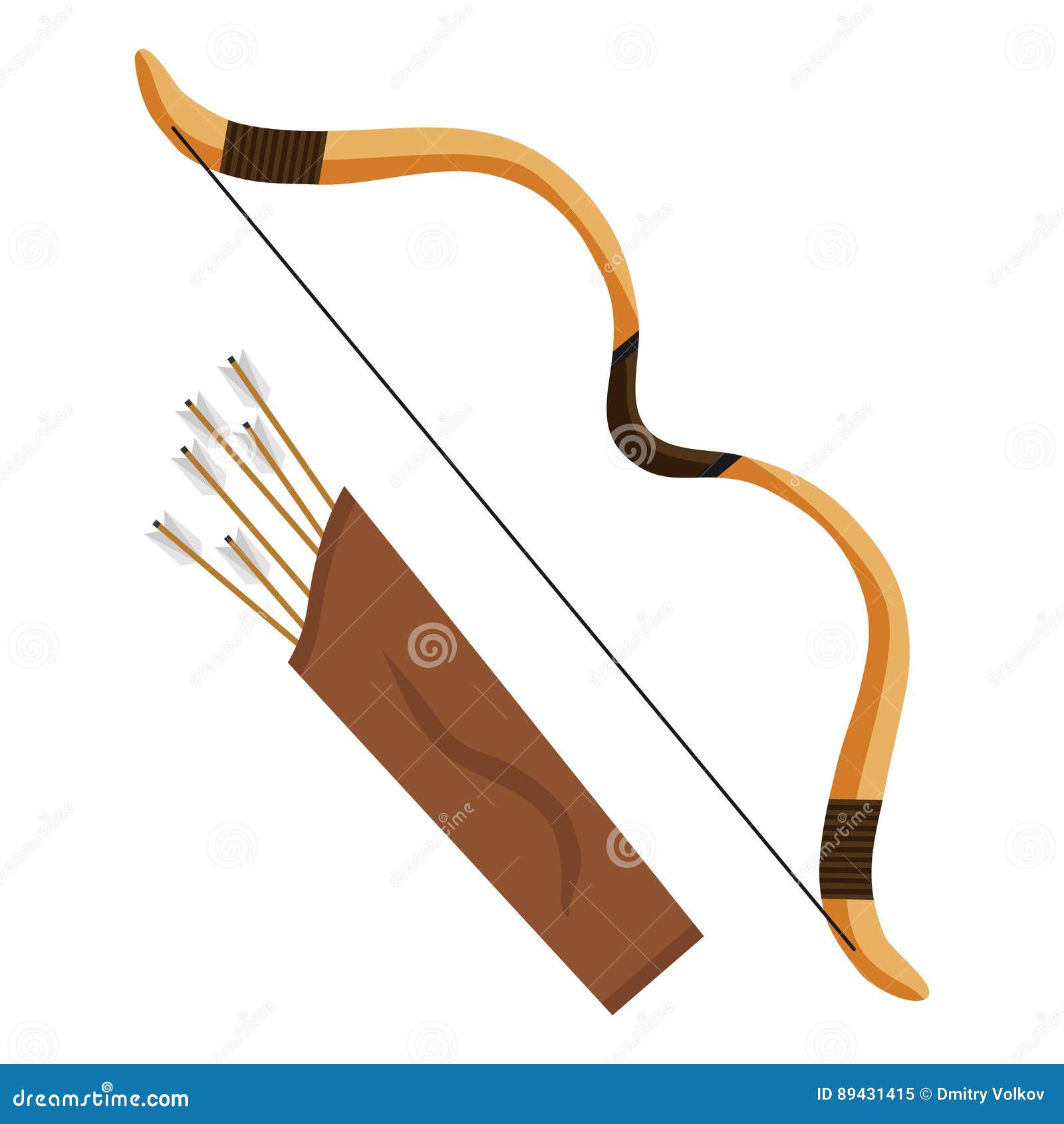 Arco con las flechas stock de ilustración. Ilustración de indio - 89431415