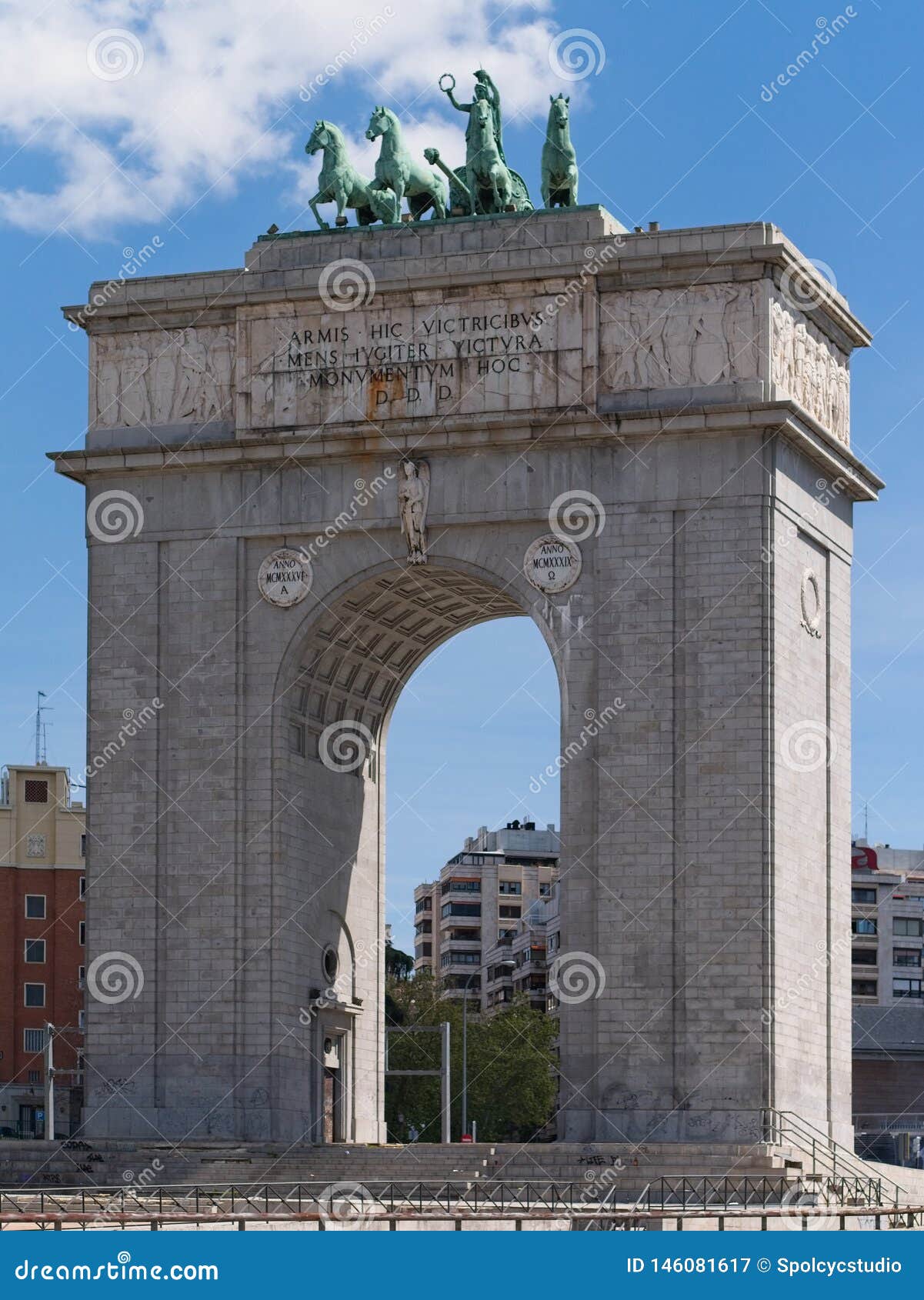 arco de la victoria victory arch is a triumphal arch built in the moncloa, madrid, spain.