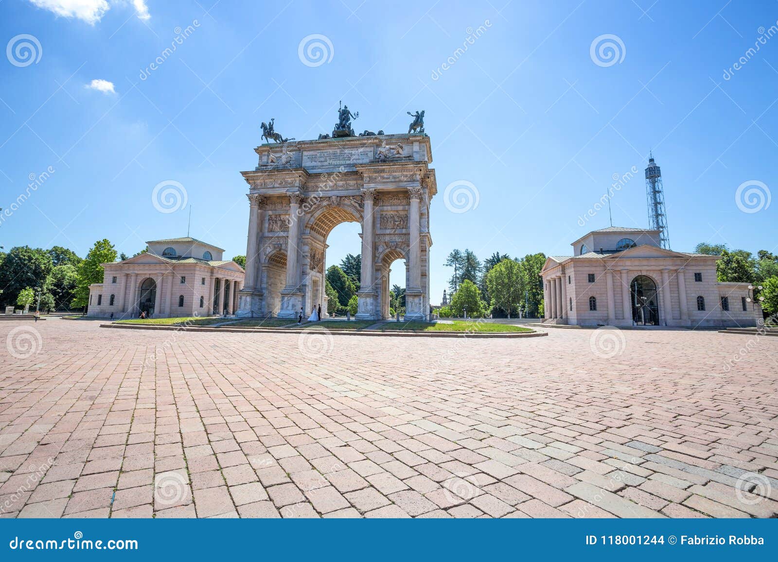 Arco Della Pace, Arch of Peace, Near Sempione Park in City Center of ...