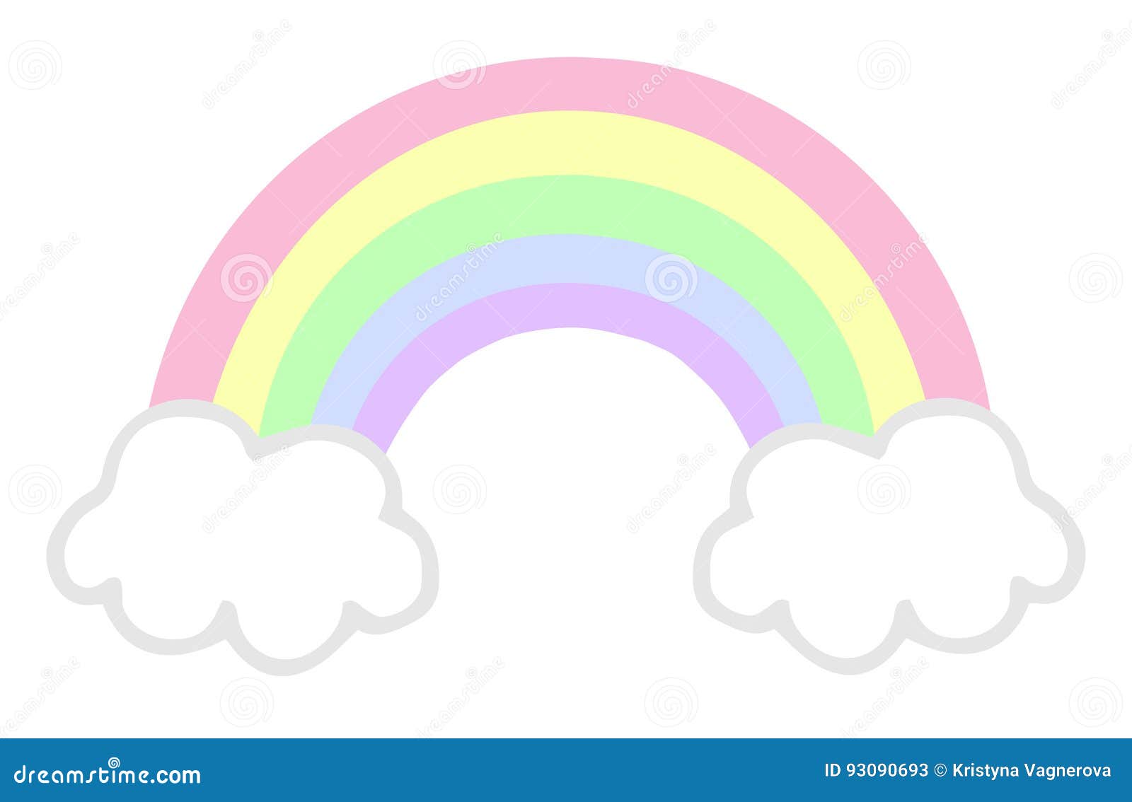 Arco Iris En Colores Pastel Ilustración Del Vector